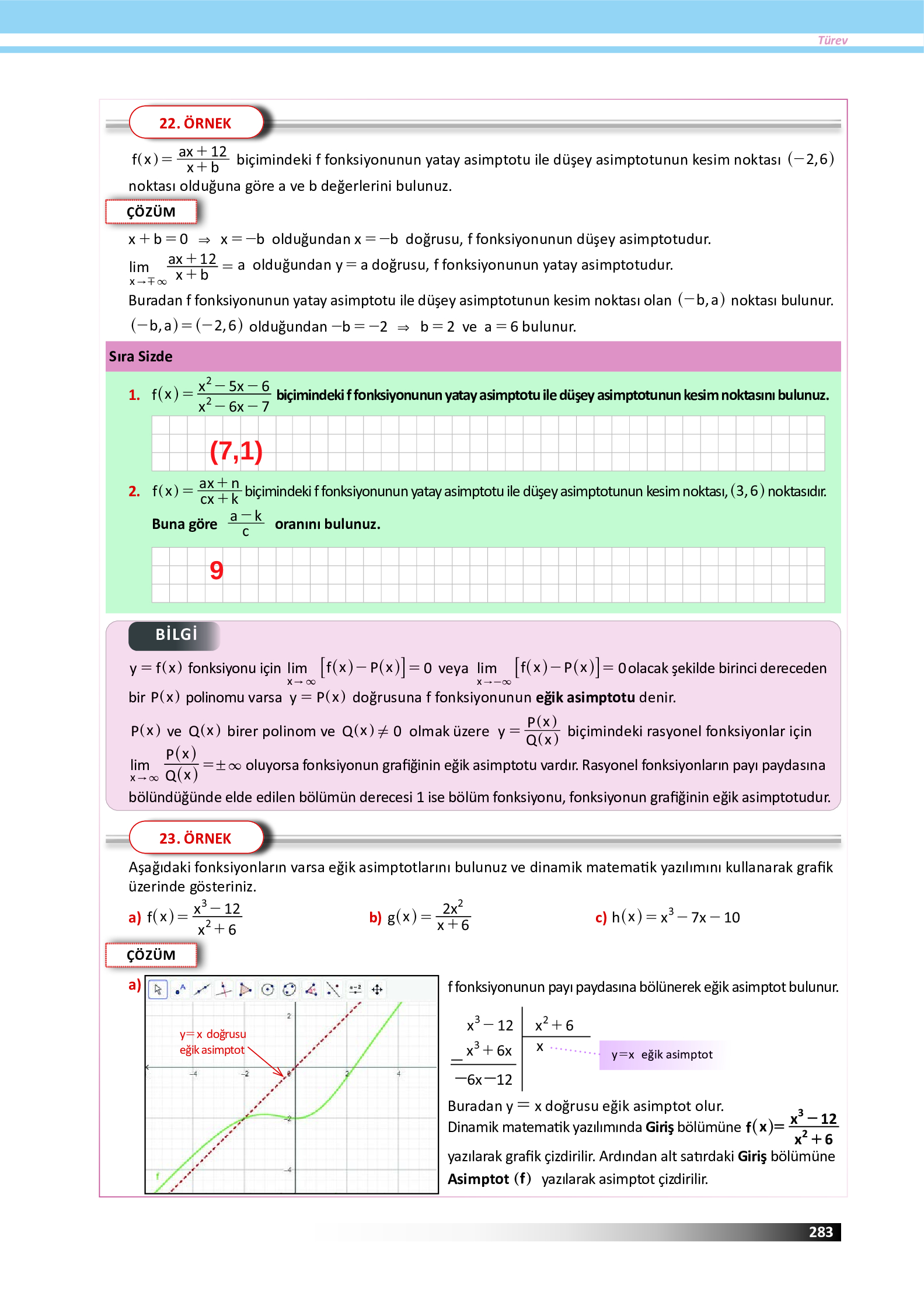 12. Sınıf Meb Yayınları Fen Lisesi Matematik Ders Kitabı Sayfa 283 Cevapları 12. Sınıf Meb Yayınları Fen Lisesi Matematik Ders Kitabı Sayfa 283 Cevapları