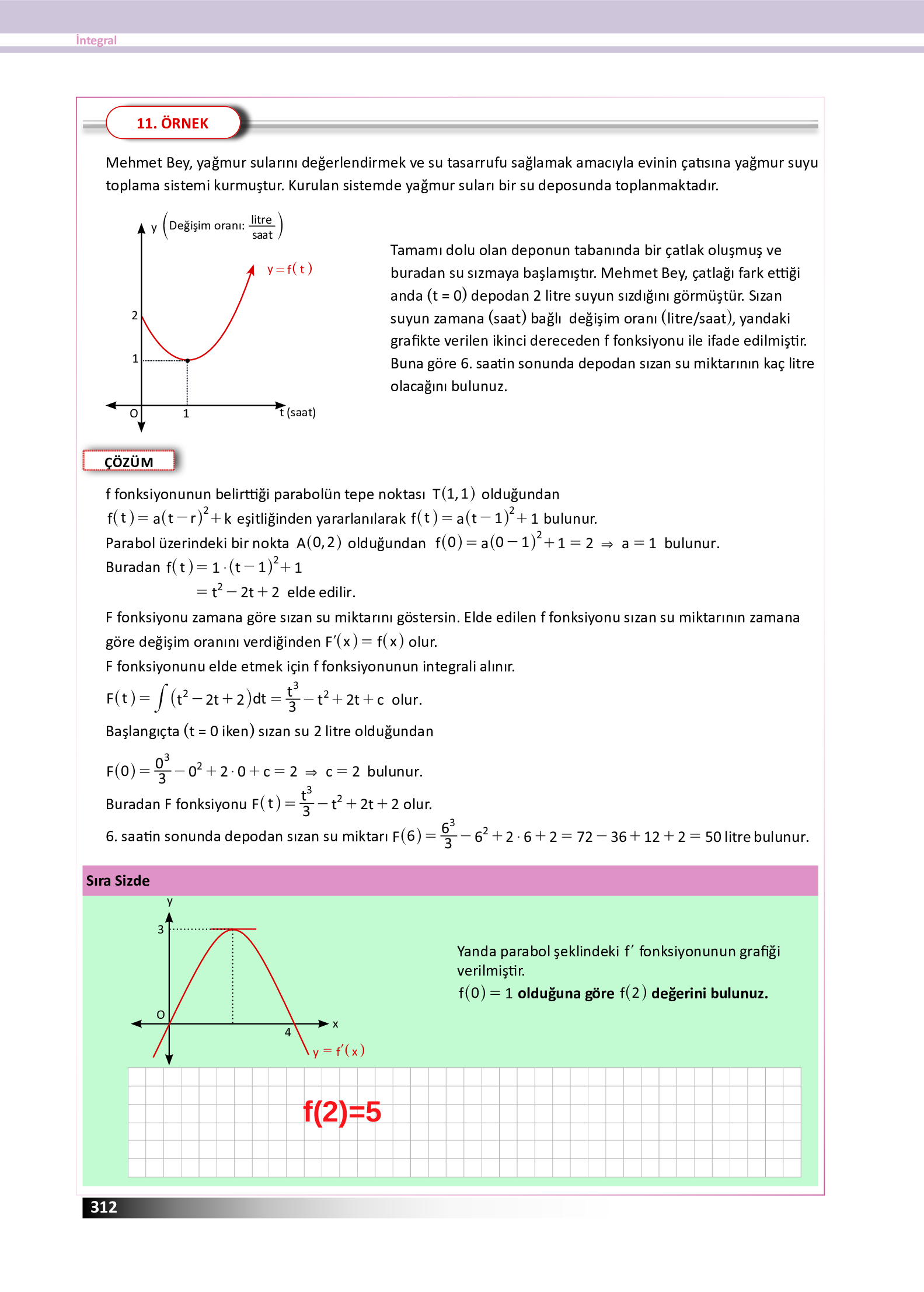 12. Sınıf Meb Yayınları Fen Lisesi Matematik Ders Kitabı Sayfa 312 Cevapları