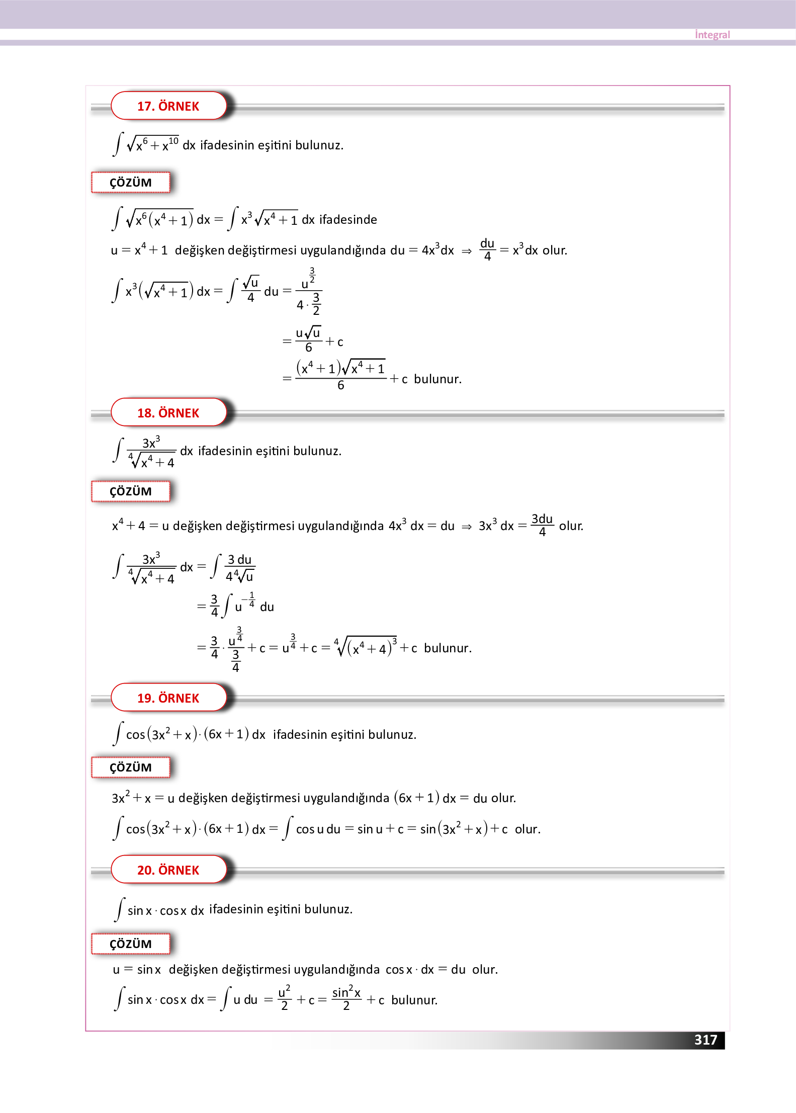 12. Sınıf Meb Yayınları Fen Lisesi Matematik Ders Kitabı Sayfa 317 Cevapları