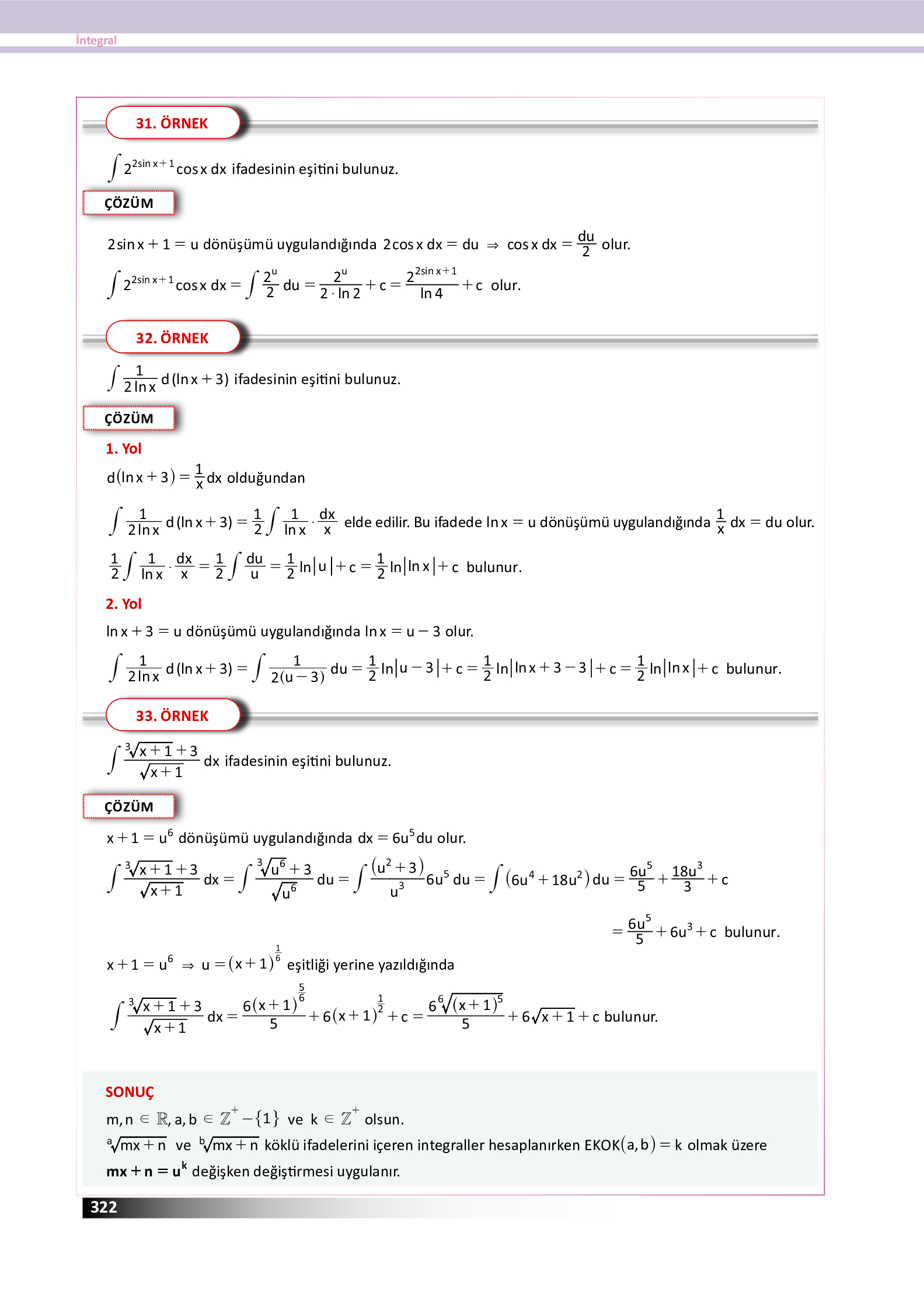 12. Sınıf Meb Yayınları Fen Lisesi Matematik Ders Kitabı Sayfa 322 Cevapları