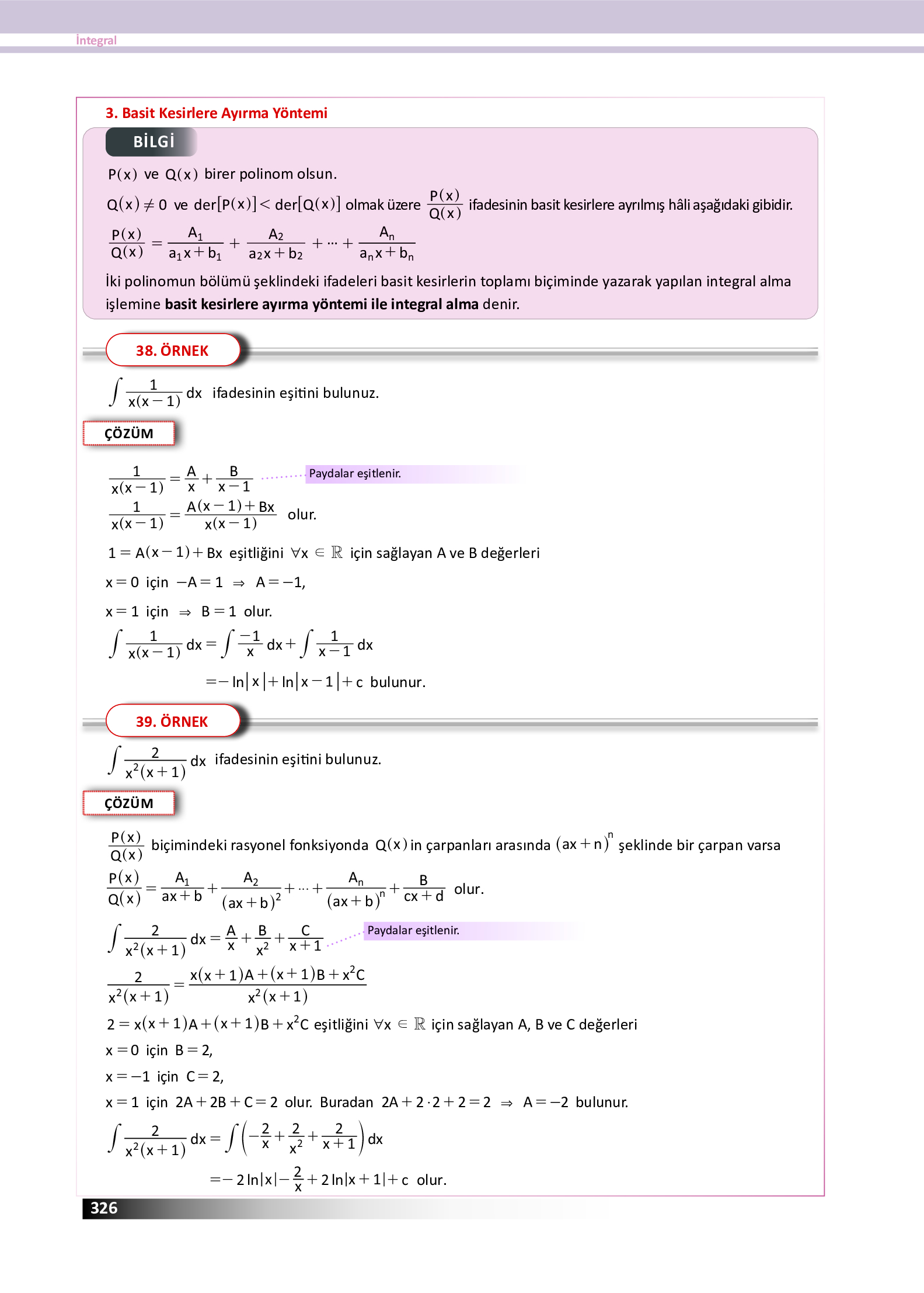 12. Sınıf Meb Yayınları Fen Lisesi Matematik Ders Kitabı Sayfa 326 Cevapları