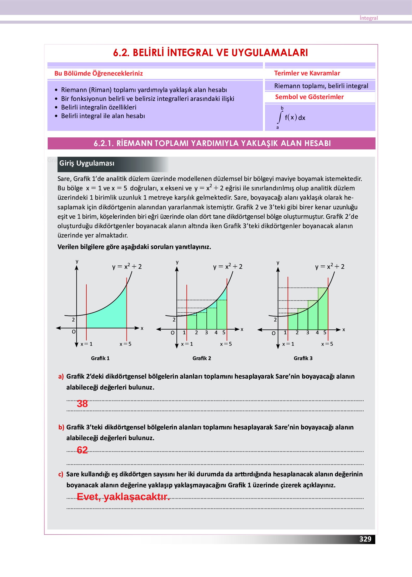 12. Sınıf Meb Yayınları Fen Lisesi Matematik Ders Kitabı Sayfa 329 Cevapları