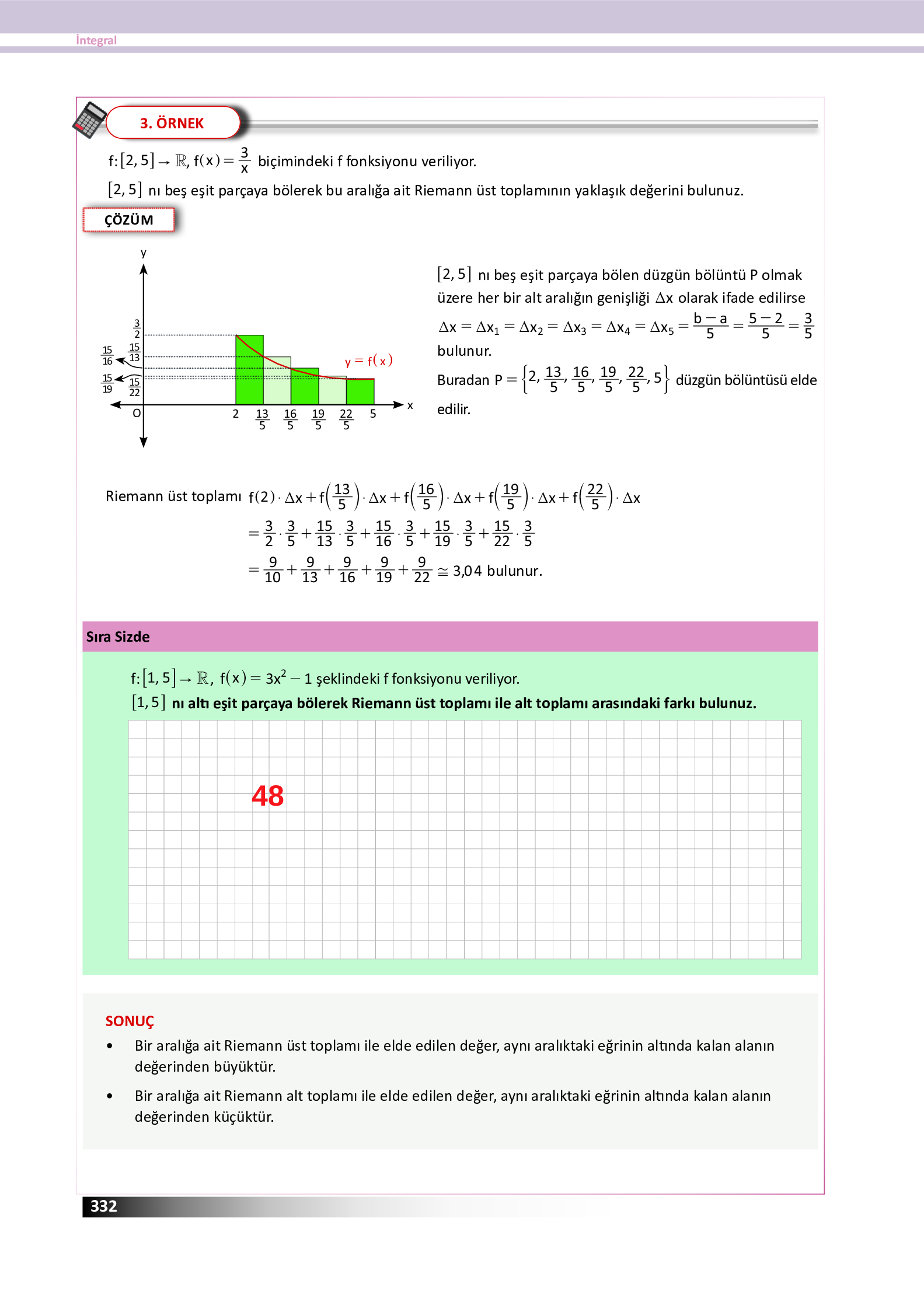 12. Sınıf Meb Yayınları Fen Lisesi Matematik Ders Kitabı Sayfa 332 Cevapları