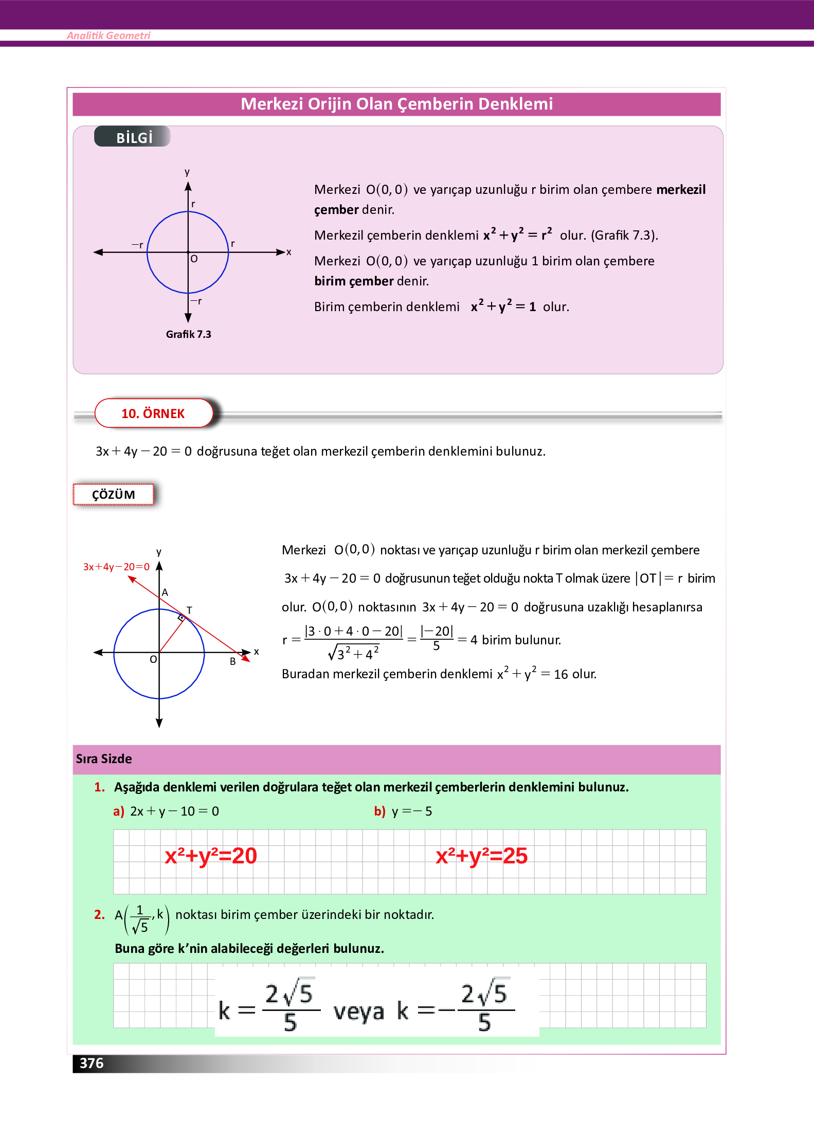 12. Sınıf Meb Yayınları Fen Lisesi Matematik Ders Kitabı Sayfa 376 Cevapları 12. Sınıf Meb Yayınları Fen Lisesi Matematik Ders Kitabı Sayfa 376 Cevapları