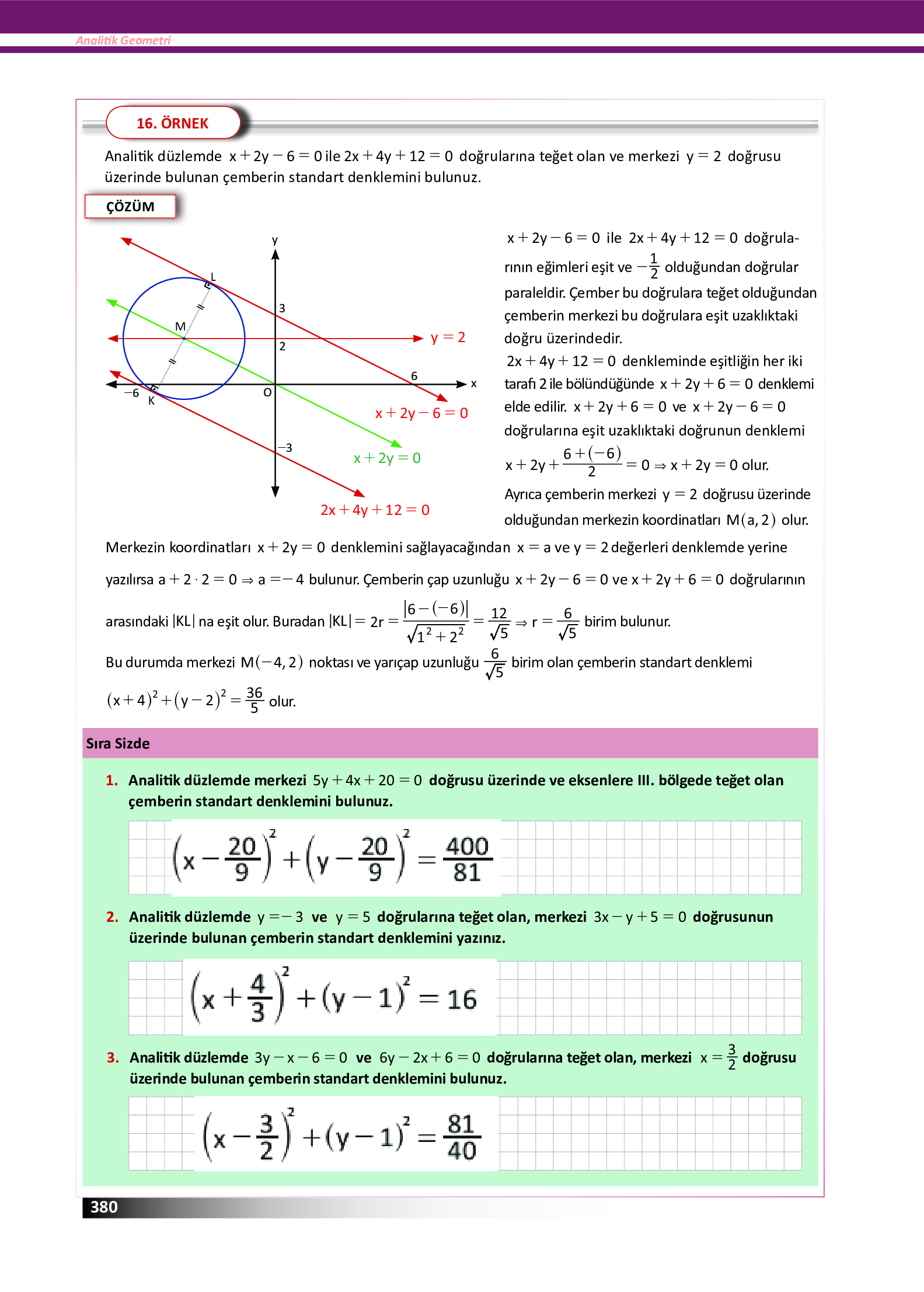 12. Sınıf Meb Yayınları Fen Lisesi Matematik Ders Kitabı Sayfa 380 Cevapları
