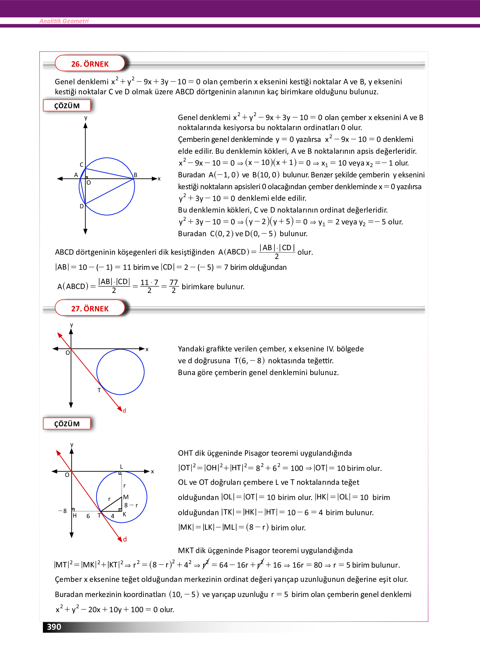 12. Sınıf Meb Yayınları Fen Lisesi Matematik Ders Kitabı Sayfa 390 Cevapları