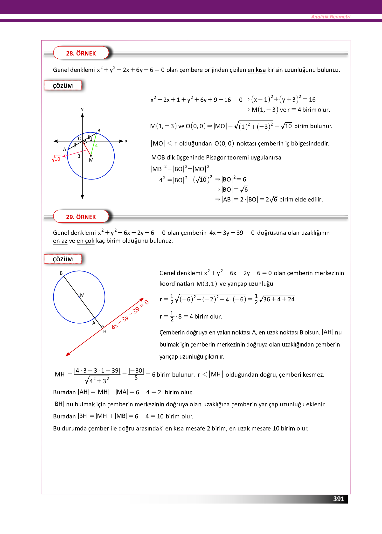 12. Sınıf Meb Yayınları Fen Lisesi Matematik Ders Kitabı Sayfa 391 Cevapları
