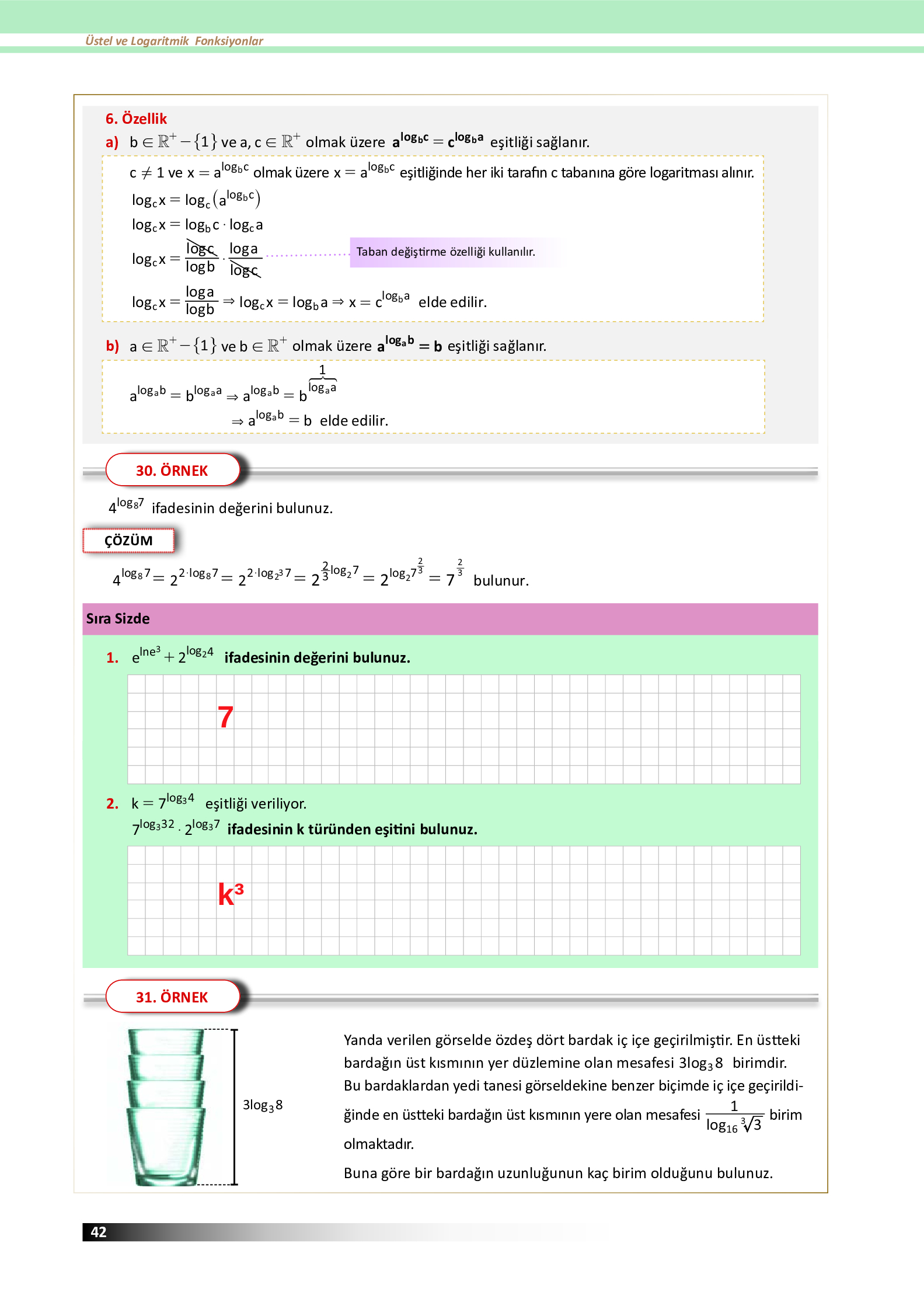 12. Sınıf Meb Yayınları Fen Lisesi Matematik Ders Kitabı Sayfa 42 Cevapları