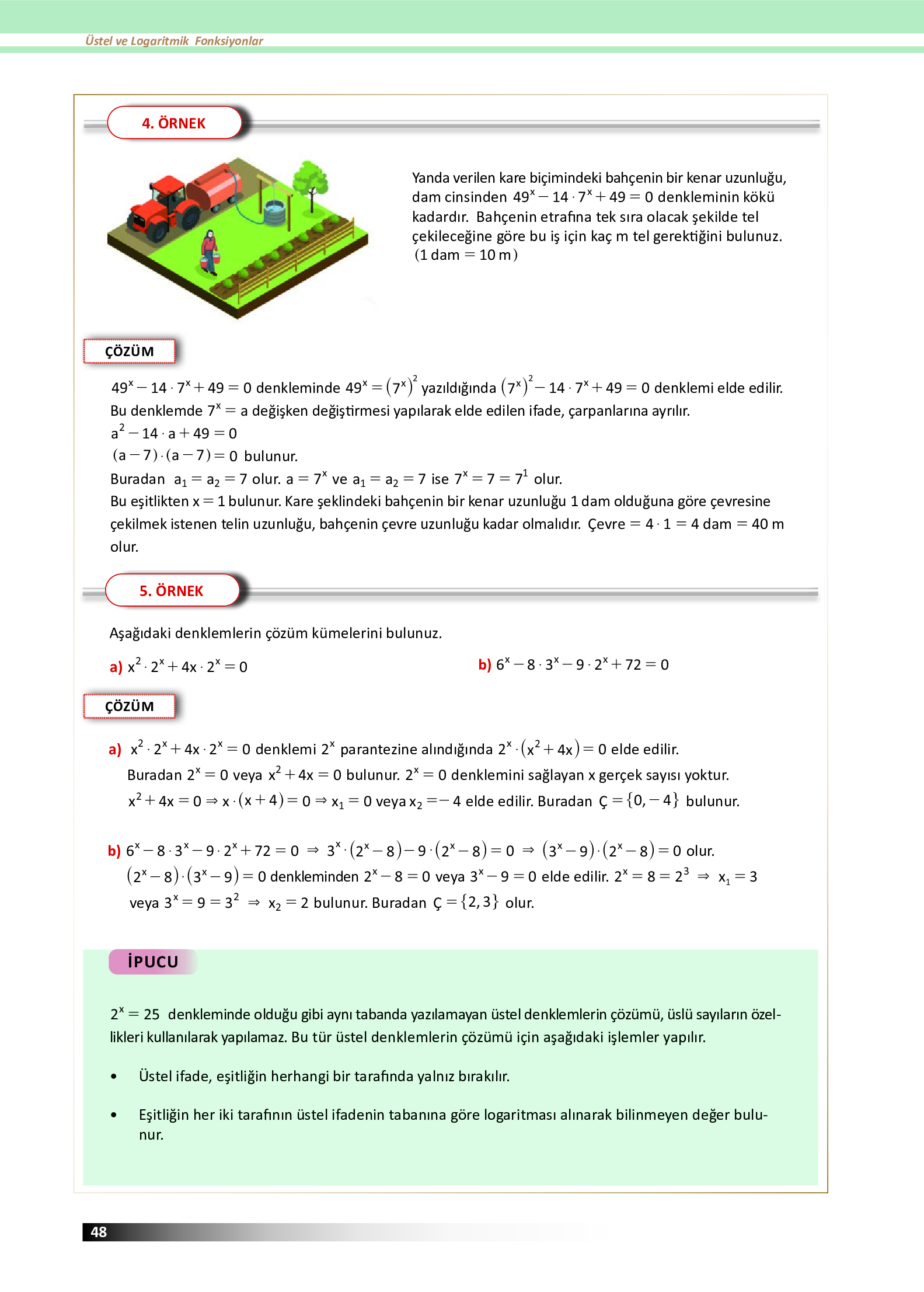 12. Sınıf Meb Yayınları Fen Lisesi Matematik Ders Kitabı Sayfa 48 Cevapları