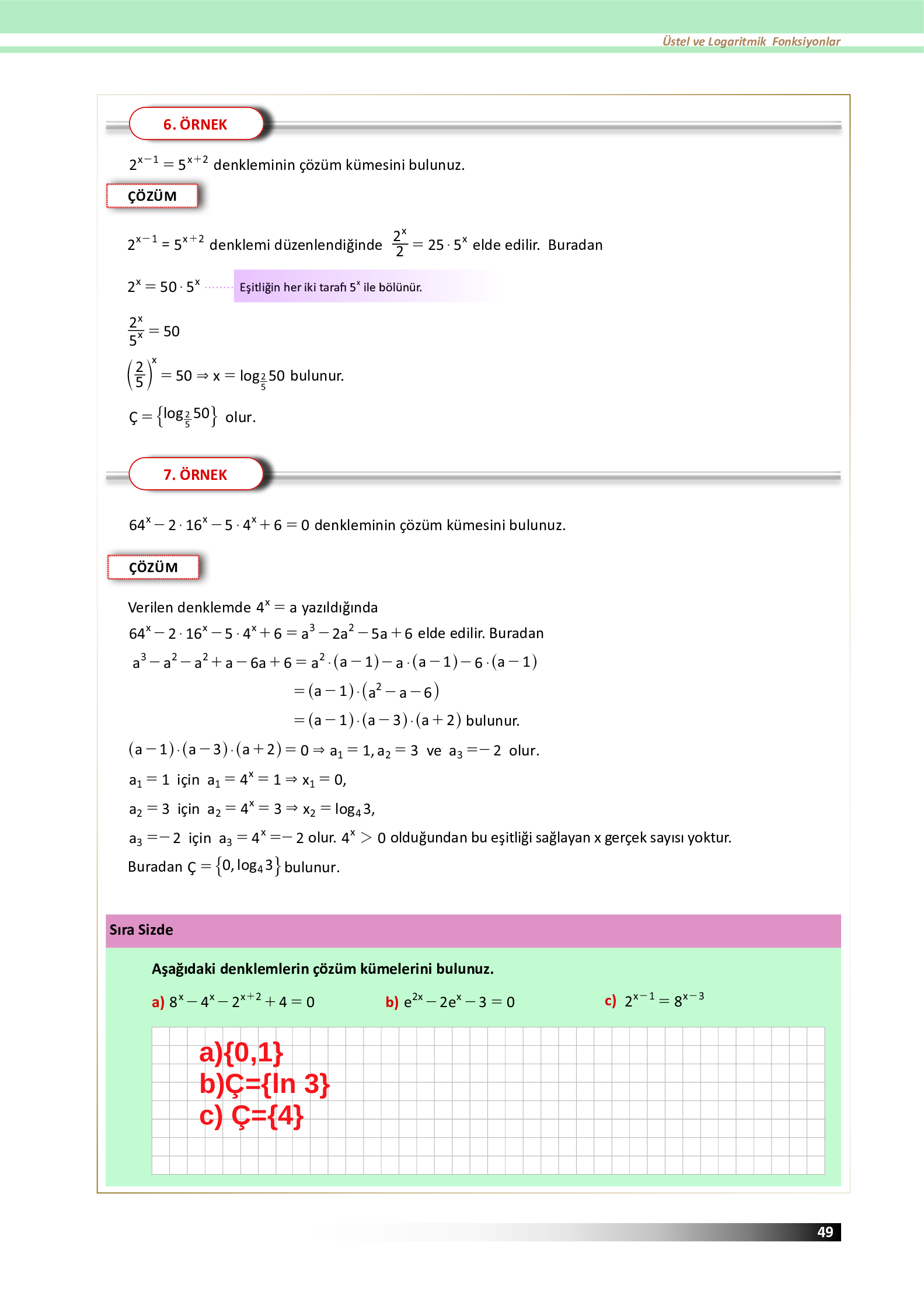 12. Sınıf Meb Yayınları Fen Lisesi Matematik Ders Kitabı Sayfa 49 Cevapları 12. Sınıf Meb Yayınları Fen Lisesi Matematik Ders Kitabı Sayfa 49 Cevapları