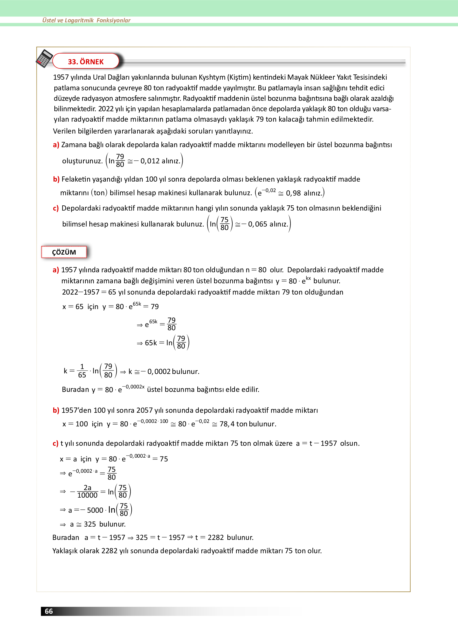 12. Sınıf Meb Yayınları Fen Lisesi Matematik Ders Kitabı Sayfa 66 Cevapları