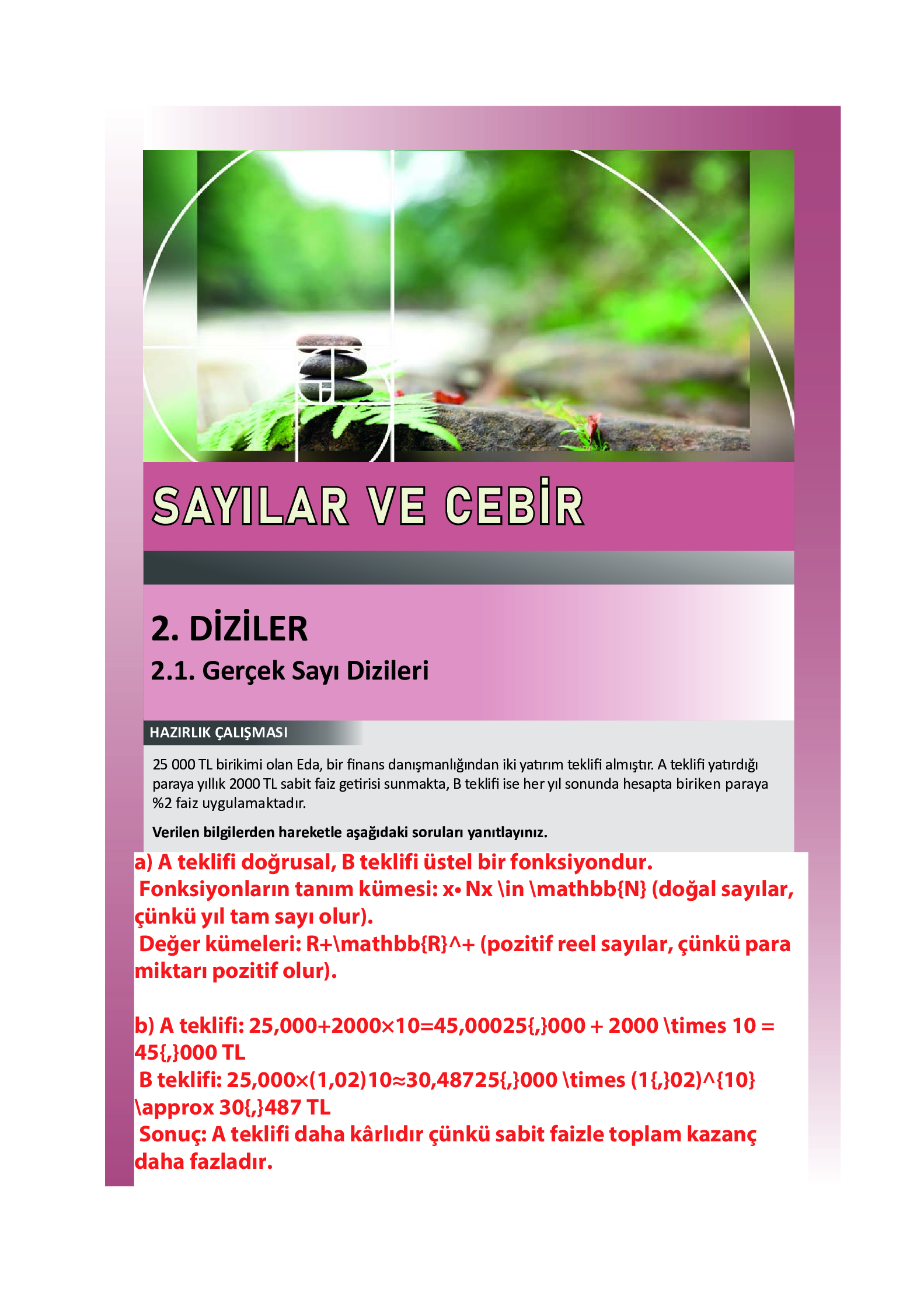 12. Sınıf Meb Yayınları Fen Lisesi Matematik Ders Kitabı Sayfa 79 Cevapları