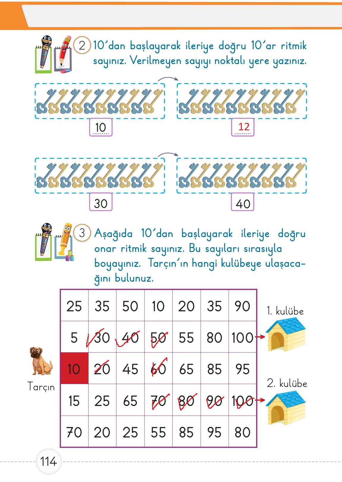 1. Sınıf Meb Yayınları Matematik Ders Kitabı 1. Kitap Sayfa 114 Cevapları 1. Sınıf Meb Yayınları Matematik Ders Kitabı 1. Kitap Sayfa 114 Cevapları