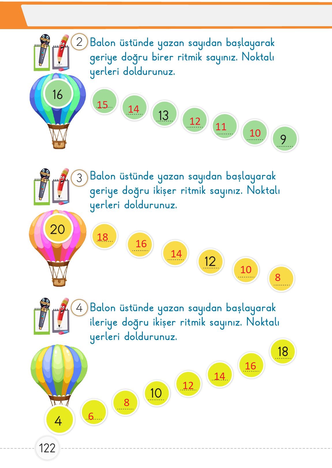 1. Sınıf Meb Yayınları Matematik Ders Kitabı 1. Kitap Sayfa 122 Cevapları 1. Sınıf Meb Yayınları Matematik Ders Kitabı 1. Kitap Sayfa 122 Cevapları