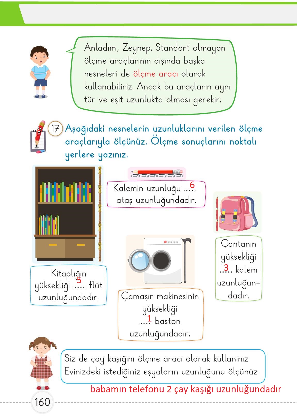1. Sınıf Meb Yayınları Matematik Ders Kitabı 1. Kitap Sayfa 160 Cevapları 1. Sınıf Meb Yayınları Matematik Ders Kitabı 1. Kitap Sayfa 160 Cevapları