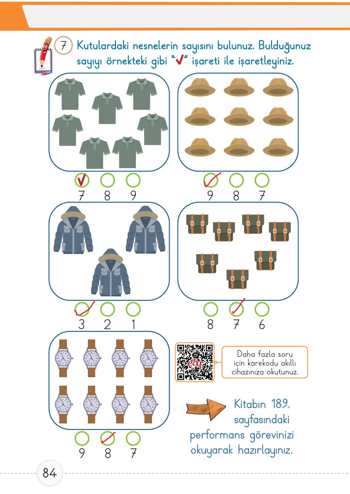 1. Sınıf Meb Yayınları Matematik Ders Kitabı 1. Kitap Sayfa 84 Cevapları 1. Sınıf Meb Yayınları Matematik Ders Kitabı 1. Kitap Sayfa 84 Cevapları