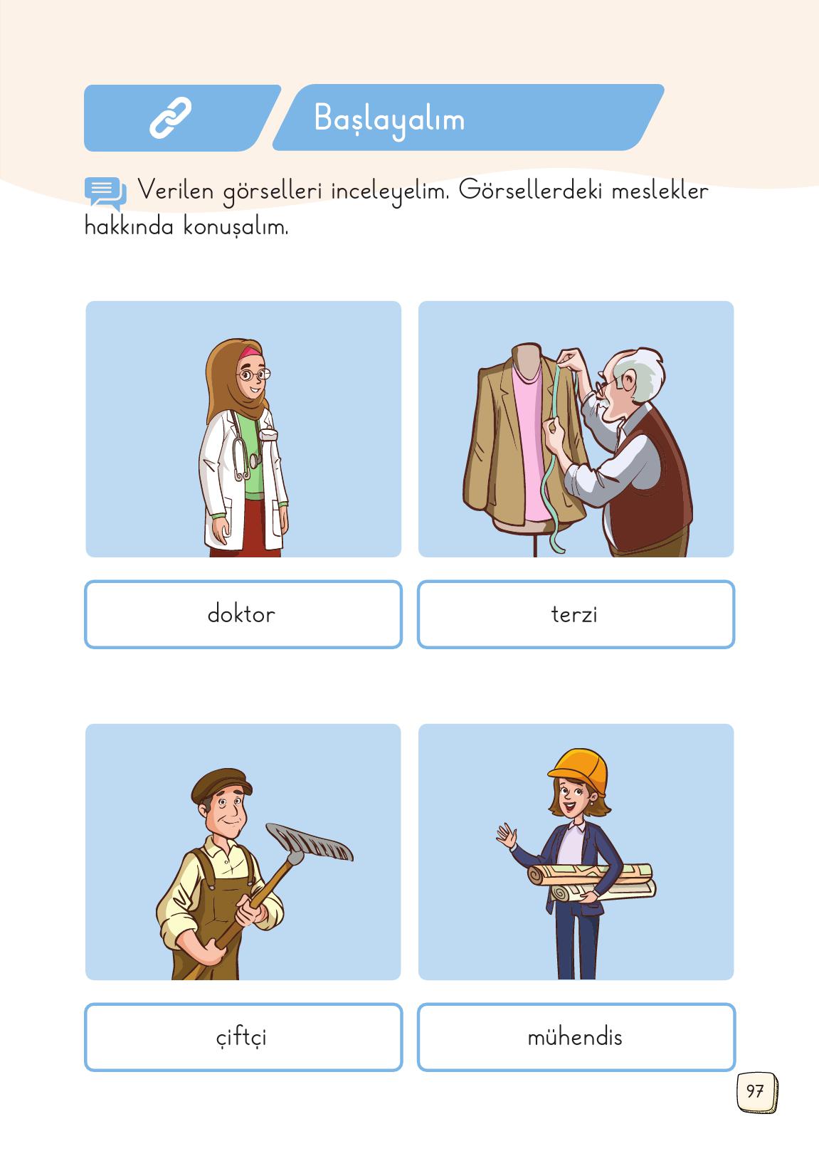 1. Sınıf Meb Yayınları Türkçe Ders Kitabı 1. Kitap Sayfa 97 Cevapları