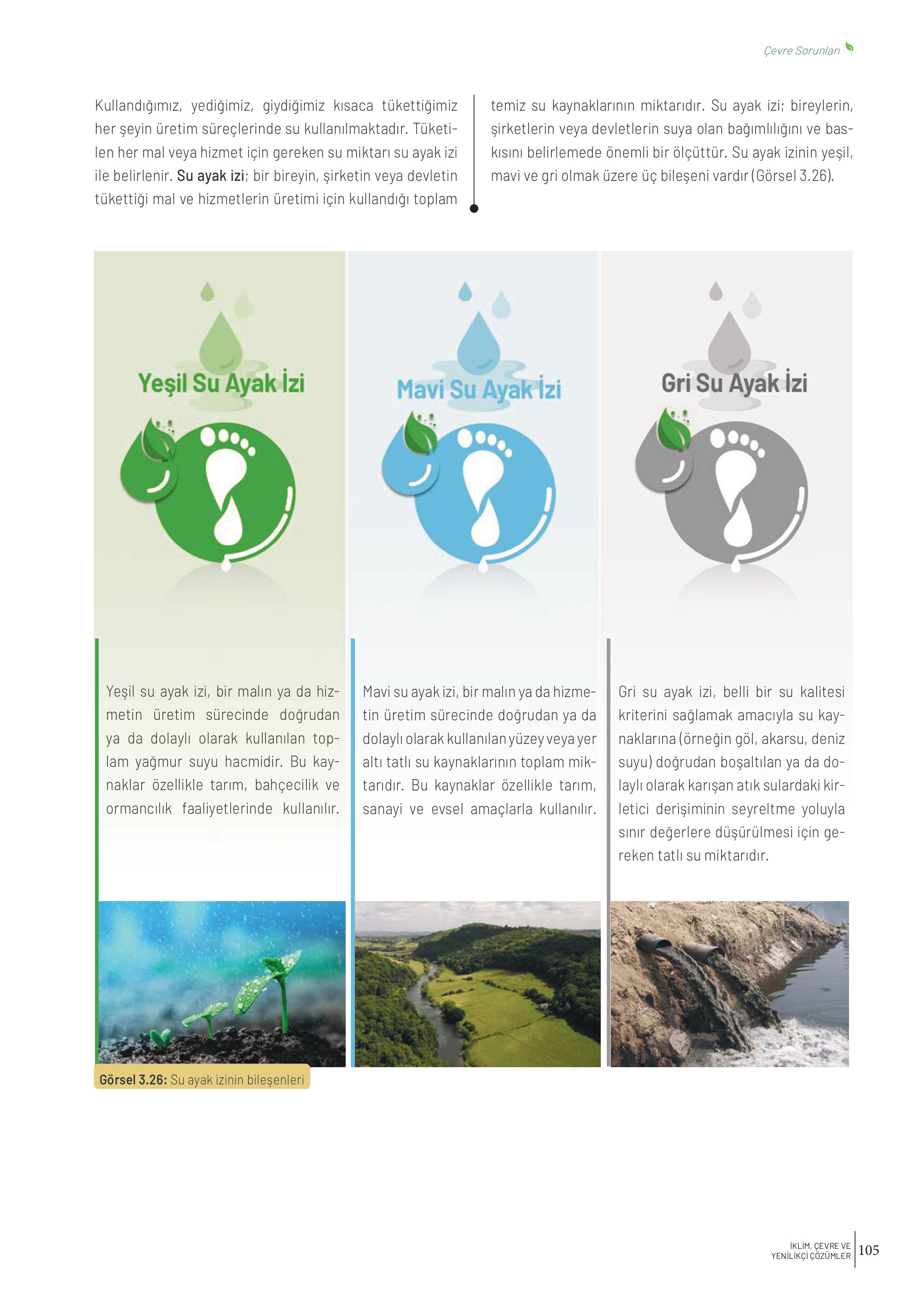 10-11-12. Sınıf Meb Yayınları İklim Çevre Ve Yenilikçi Çözümler Ders Kitabı Sayfa 105 Cevapları