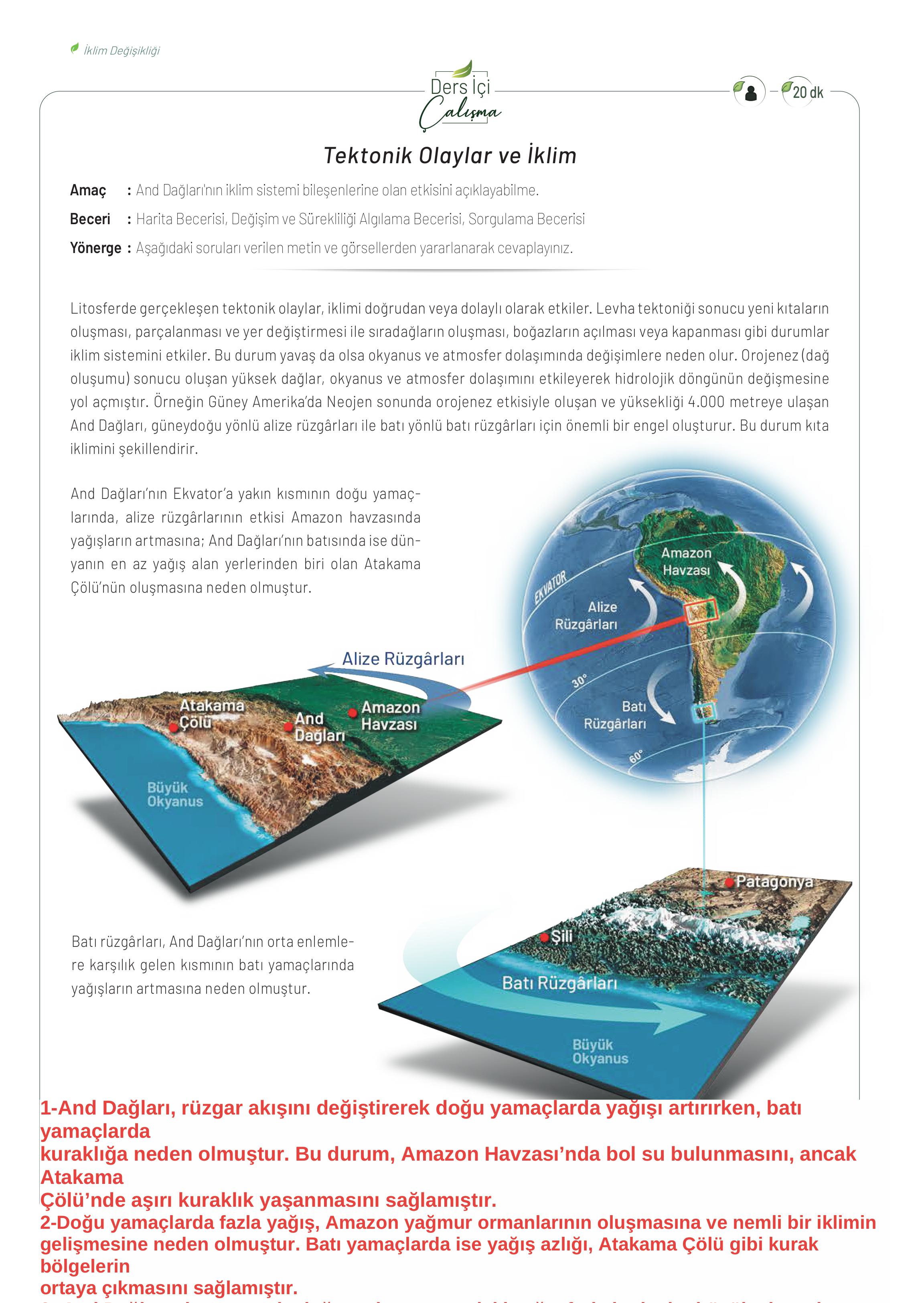 10-11-12. Sınıf Meb Yayınları İklim Çevre Ve Yenilikçi Çözümler Ders Kitabı Sayfa 16 Cevapları