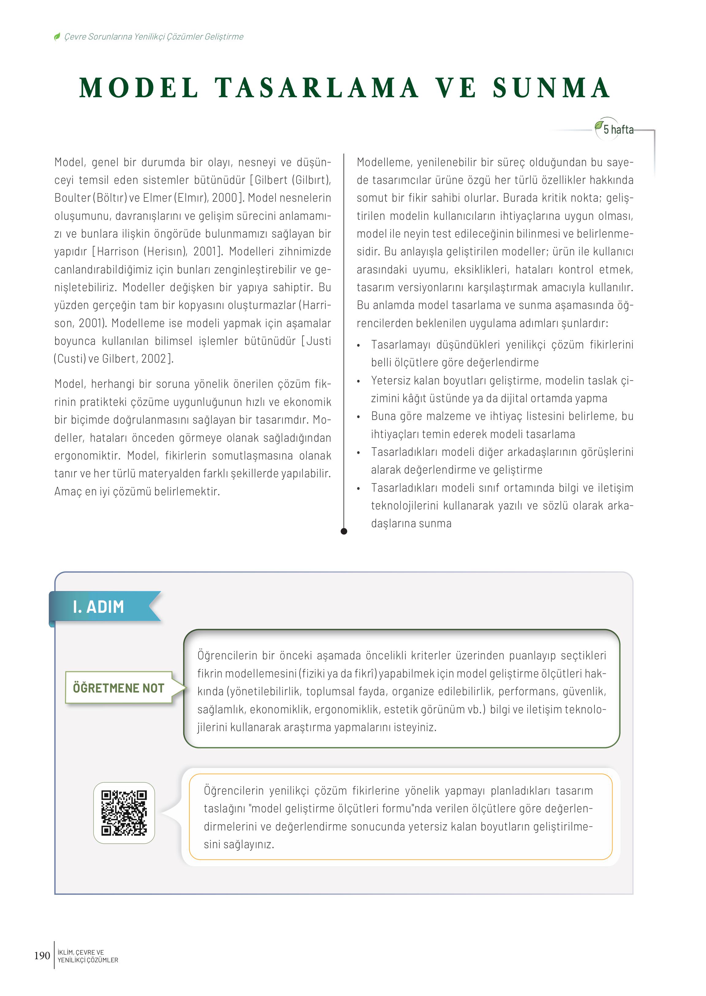 10-11-12. Sınıf Meb Yayınları İklim Çevre Ve Yenilikçi Çözümler Ders Kitabı Sayfa 190 Cevapları