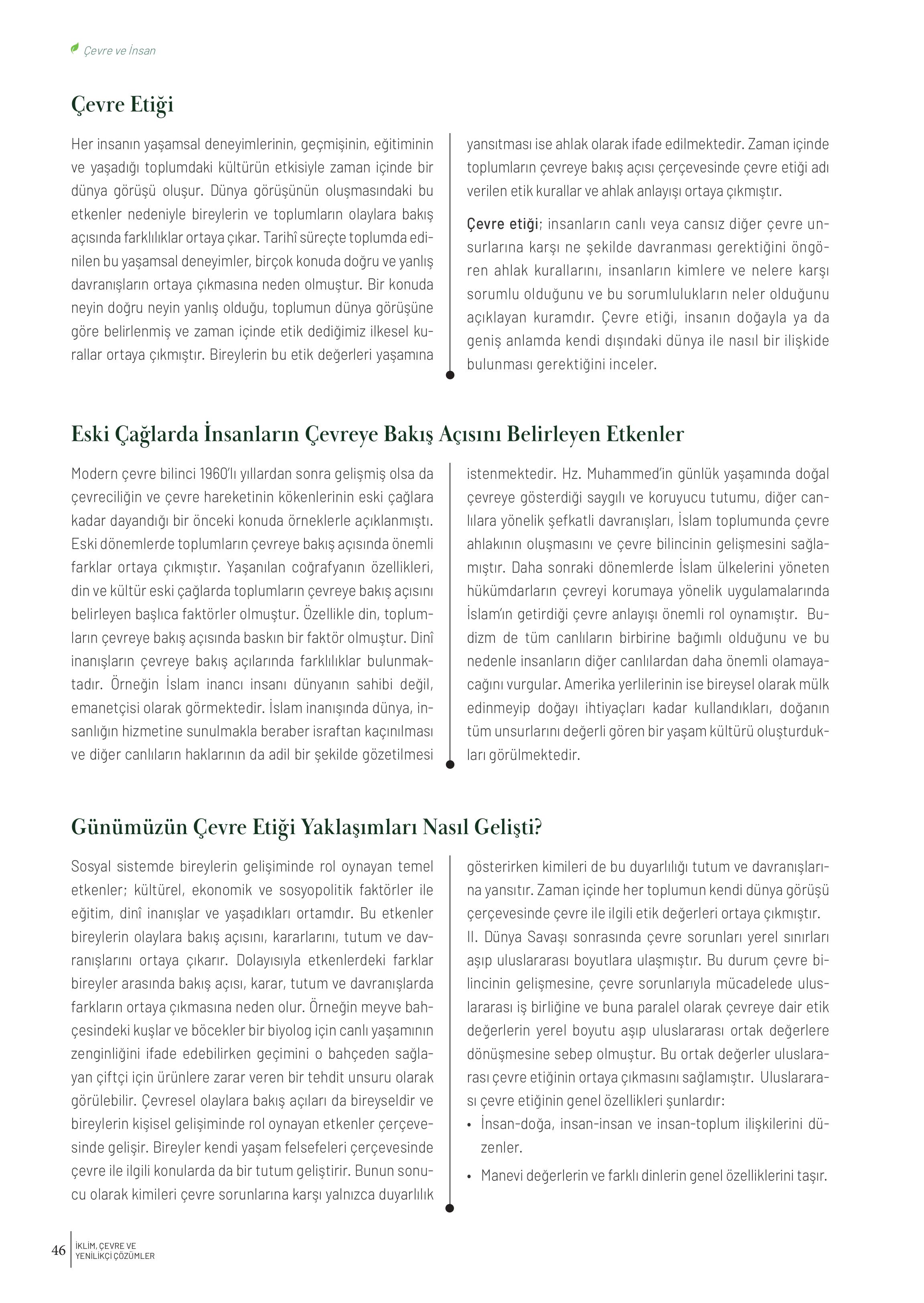 10-11-12. Sınıf Meb Yayınları İklim Çevre Ve Yenilikçi Çözümler Ders Kitabı Sayfa 46 Cevapları 10-11-12. Sınıf Meb Yayınları İklim Çevre Ve Yenilikçi Çözümler Ders Kitabı Sayfa 46 Cevapları