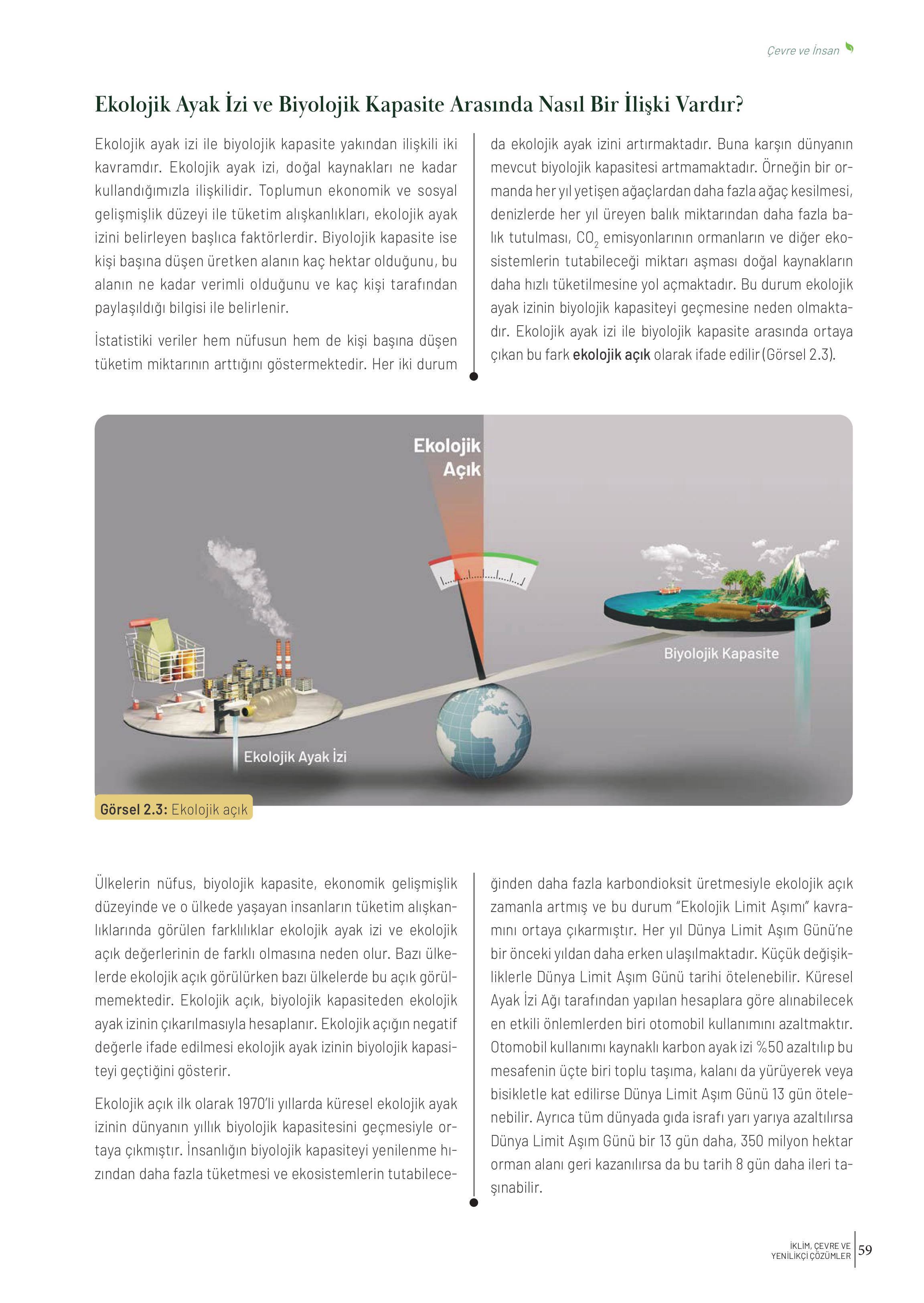 10-11-12. Sınıf Meb Yayınları İklim Çevre Ve Yenilikçi Çözümler Ders Kitabı Sayfa 59 Cevapları