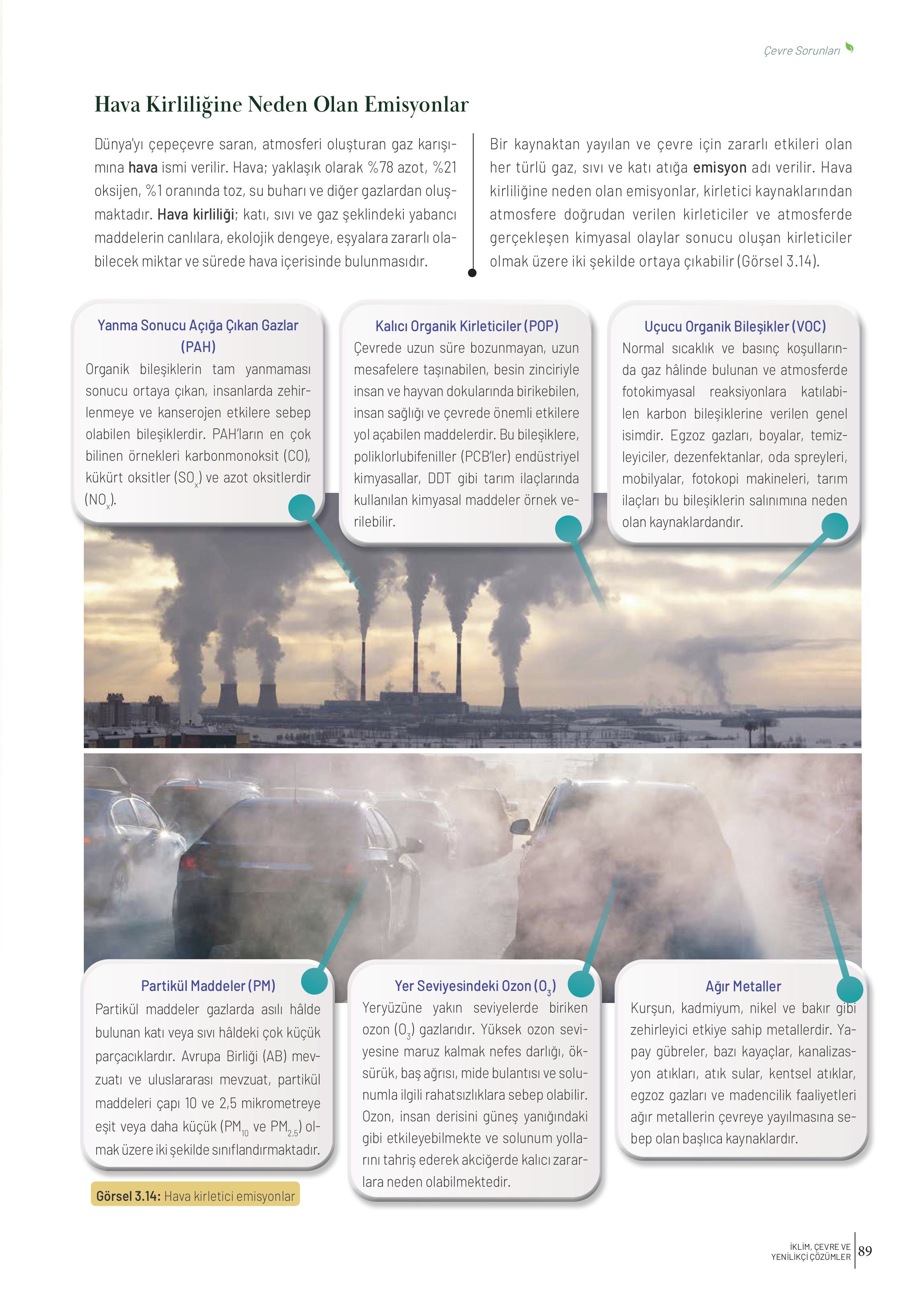10-11-12. Sınıf Meb Yayınları İklim Çevre Ve Yenilikçi Çözümler Ders Kitabı Sayfa 89 Cevapları