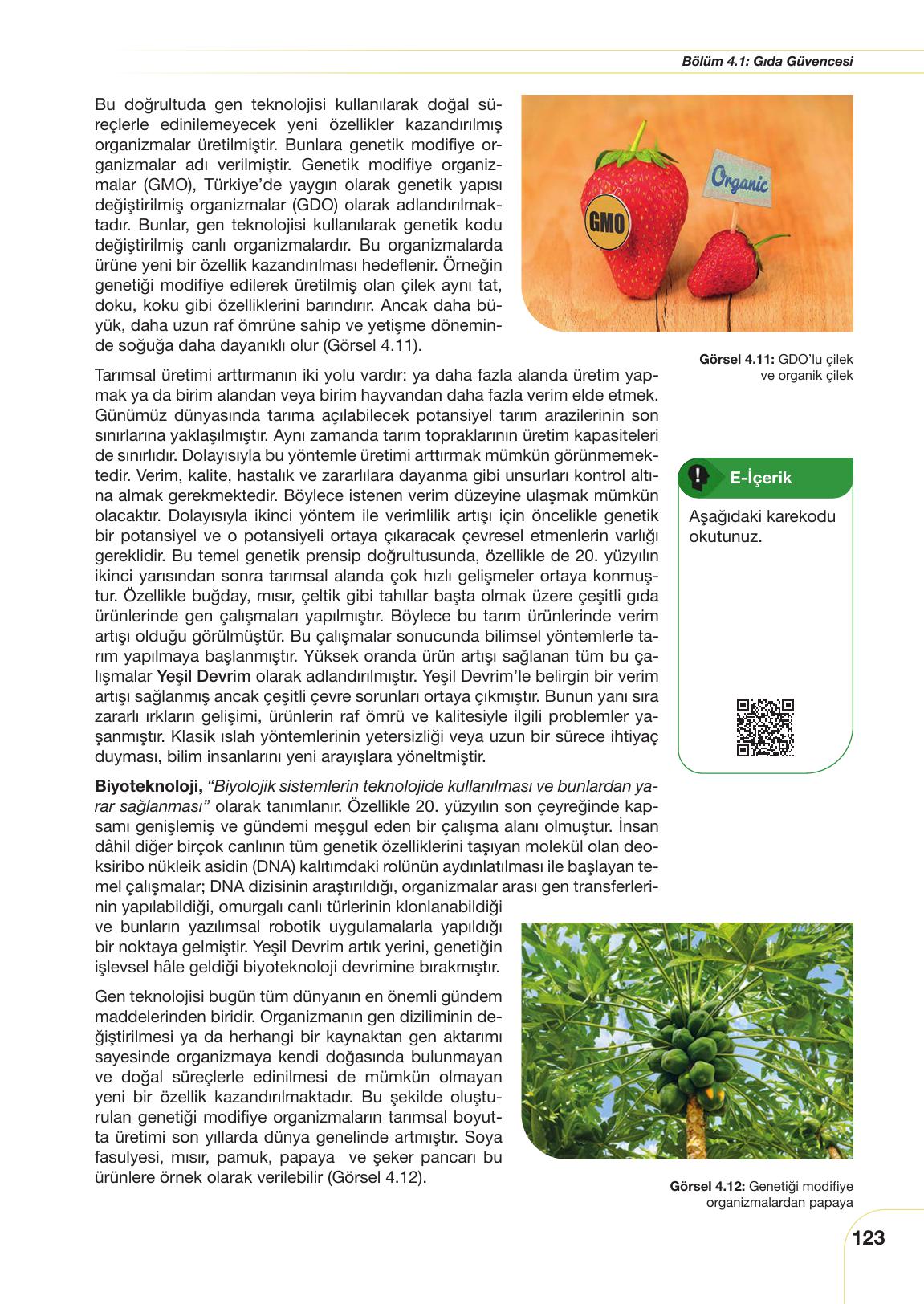 10-11. Sınıf Meb Yayınları Sürdürülebilir Tarım Ve Gıda Güvenliği Ders Kitabı Sayfa 123 Cevapları