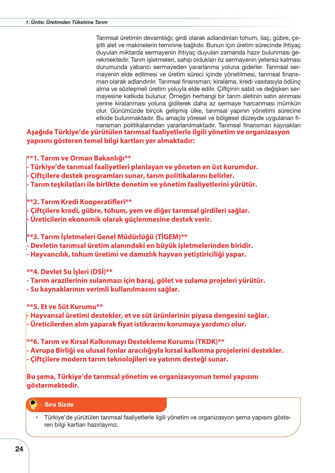 10-11. Sınıf Meb Yayınları Sürdürülebilir Tarım Ve Gıda Güvenliği Ders Kitabı Sayfa 24 Cevapları 10-11. Sınıf Meb Yayınları Sürdürülebilir Tarım Ve Gıda Güvenliği Ders Kitabı Sayfa 24 Cevapları