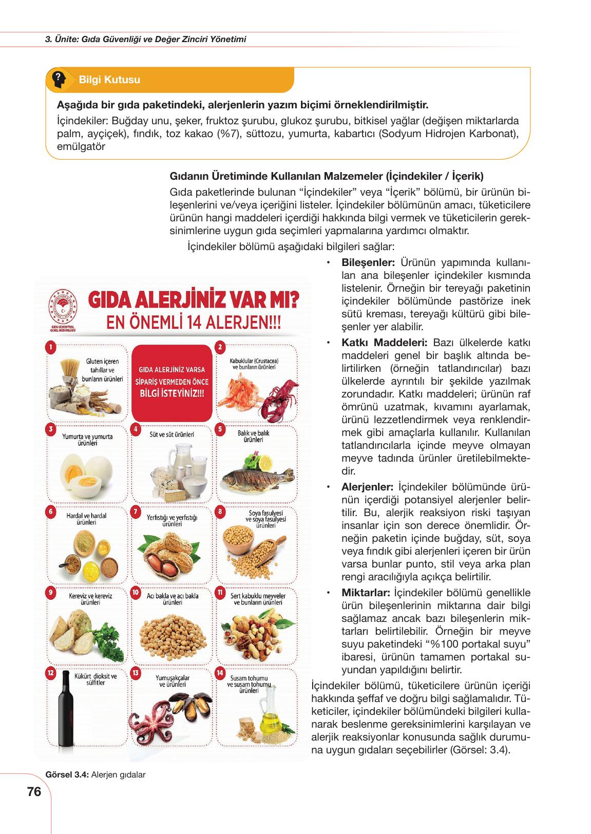 10-11. Sınıf Meb Yayınları Sürdürülebilir Tarım Ve Gıda Güvenliği Ders Kitabı Sayfa 76 Cevapları