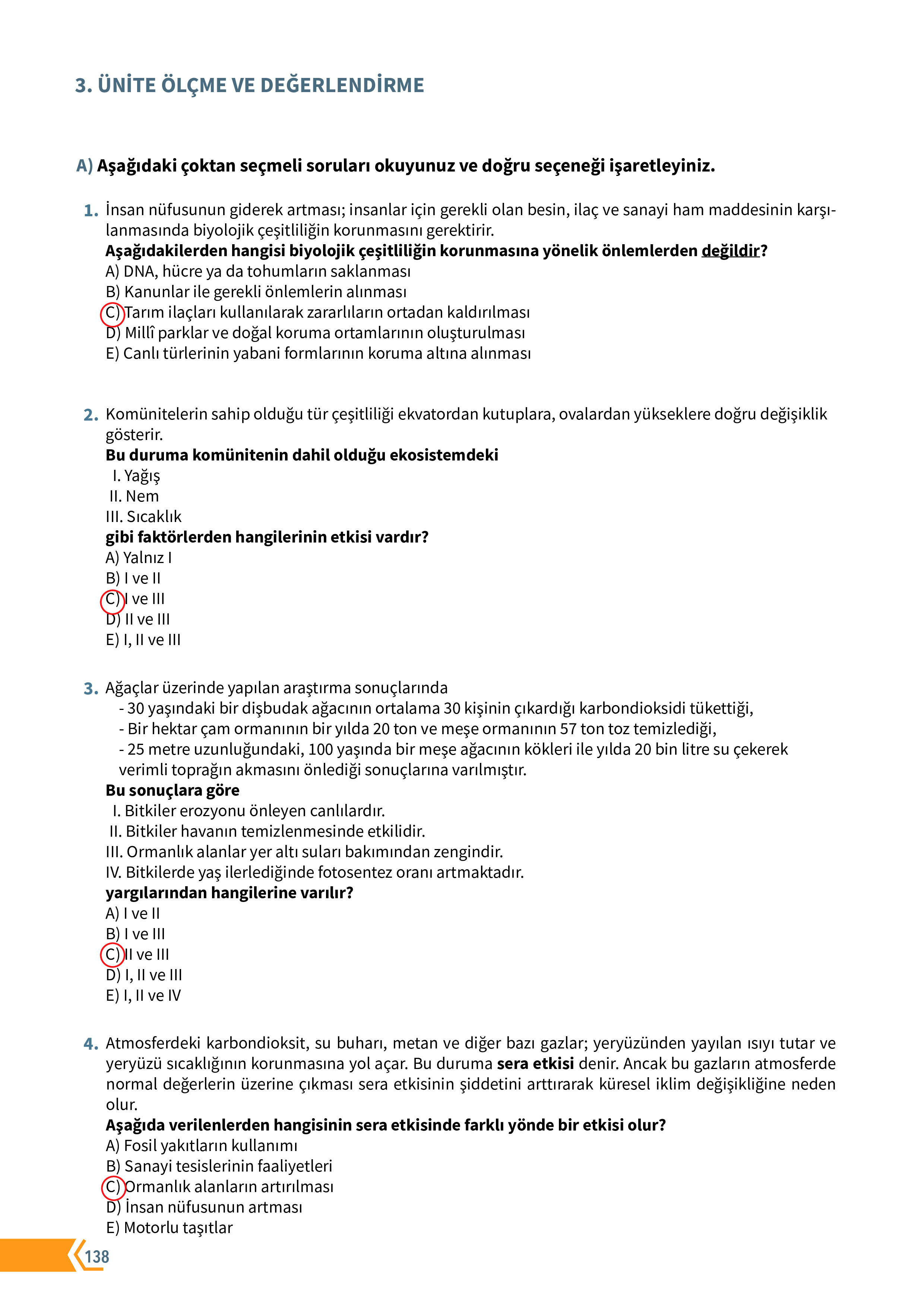10. Sınıf Meb Yayınları Fen Lisesi Biyoloji Ders Kitabı Sayfa 138 Cevapları 10. Sınıf Meb Yayınları Fen Lisesi Biyoloji Ders Kitabı Sayfa 138 Cevapları
