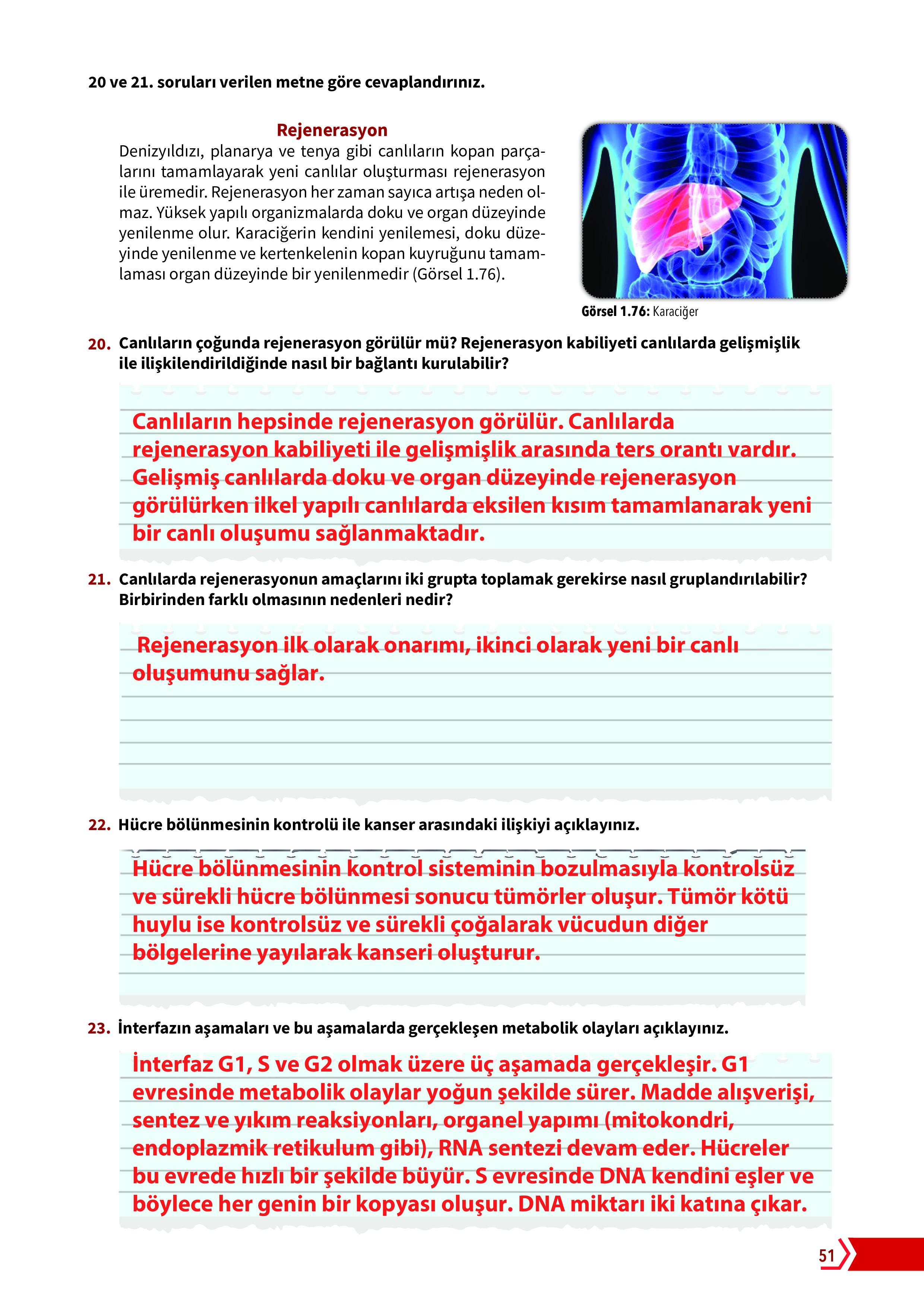 10. Sınıf Meb Yayınları Fen Lisesi Biyoloji Ders Kitabı Sayfa 51 Cevapları 10. Sınıf Meb Yayınları Fen Lisesi Biyoloji Ders Kitabı Sayfa 51 Cevapları