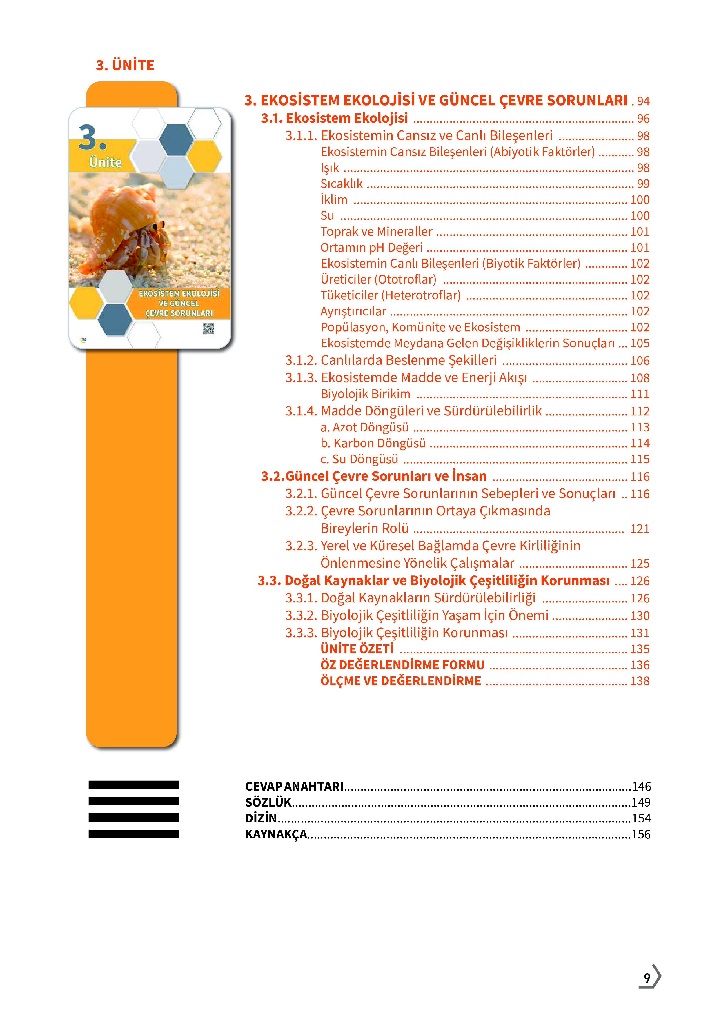 10. Sınıf Meb Yayınları Fen Lisesi Biyoloji Ders Kitabı Sayfa 9 Cevapları