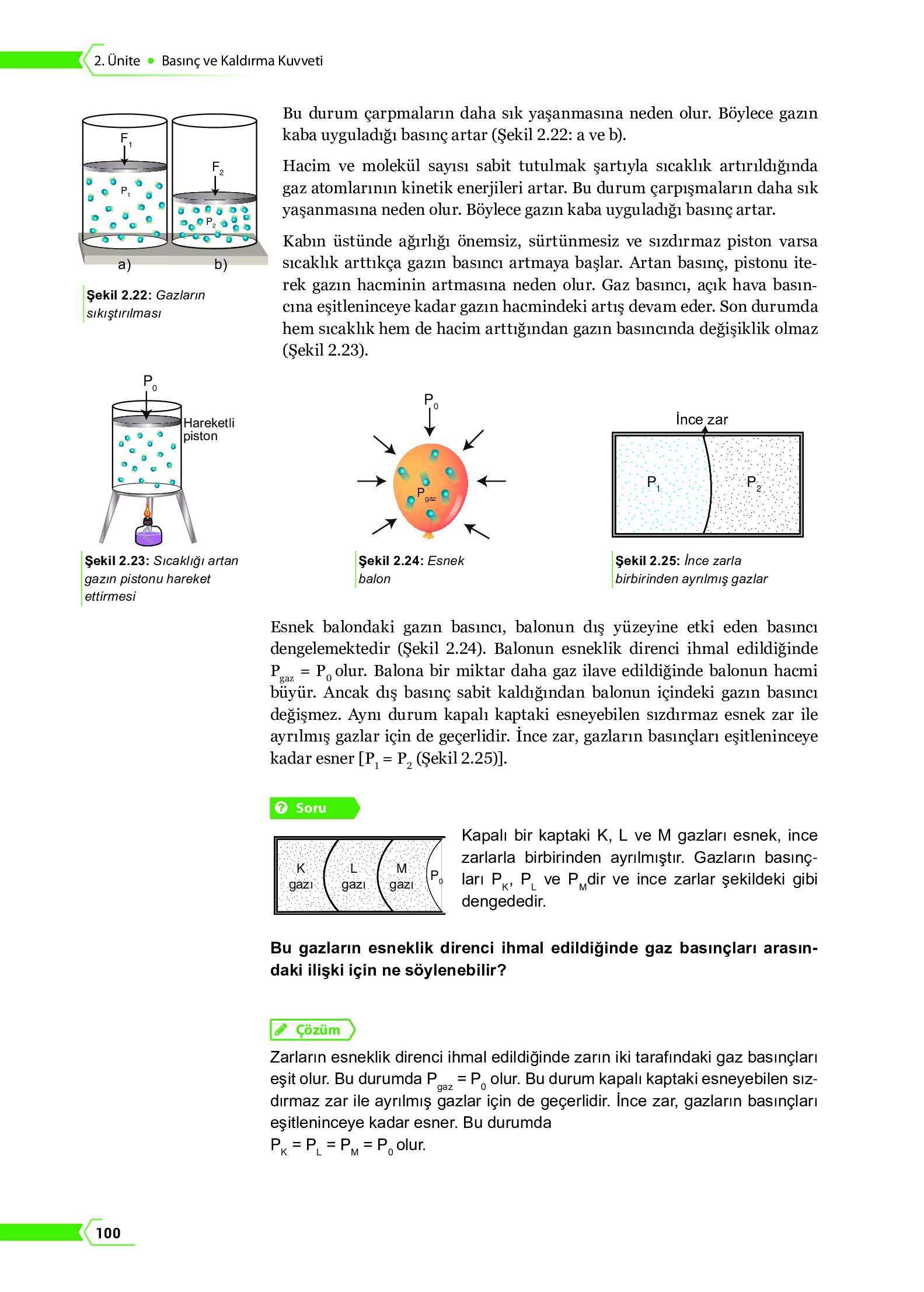 10. Sınıf Meb Yayınları Fen Lisesi Fizik Ders Kitabı Sayfa 100 Cevapları