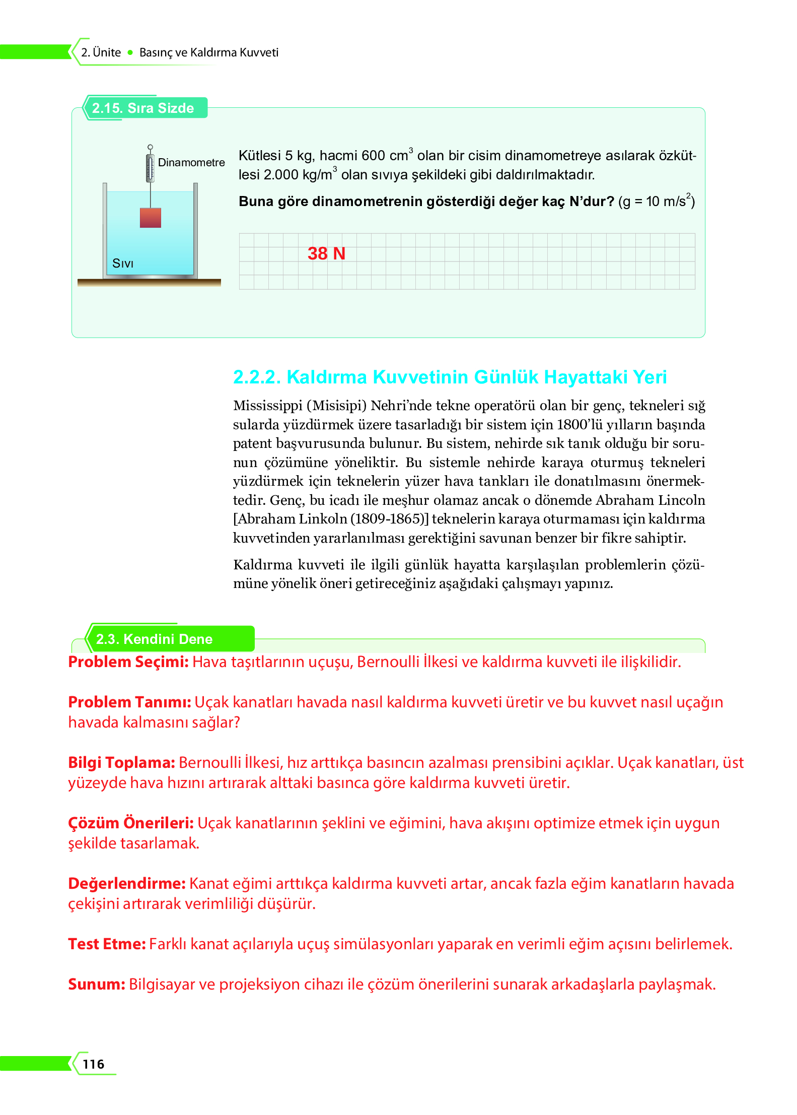 10. Sınıf Meb Yayınları Fen Lisesi Fizik Ders Kitabı Sayfa 116 Cevapları 10. Sınıf Meb Yayınları Fen Lisesi Fizik Ders Kitabı Sayfa 116 Cevapları