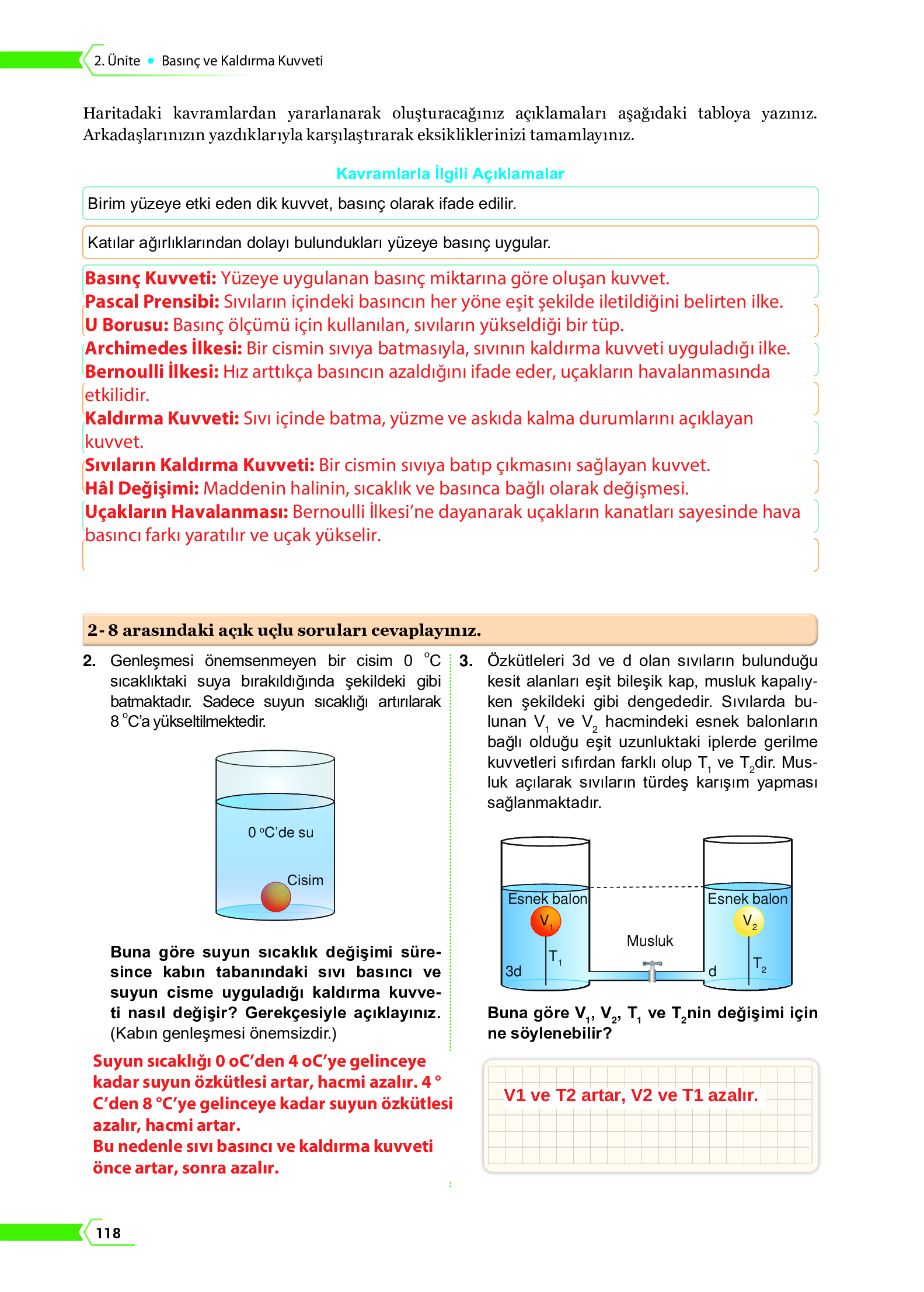 10. Sınıf Meb Yayınları Fen Lisesi Fizik Ders Kitabı Sayfa 118 Cevapları 10. Sınıf Meb Yayınları Fen Lisesi Fizik Ders Kitabı Sayfa 118 Cevapları