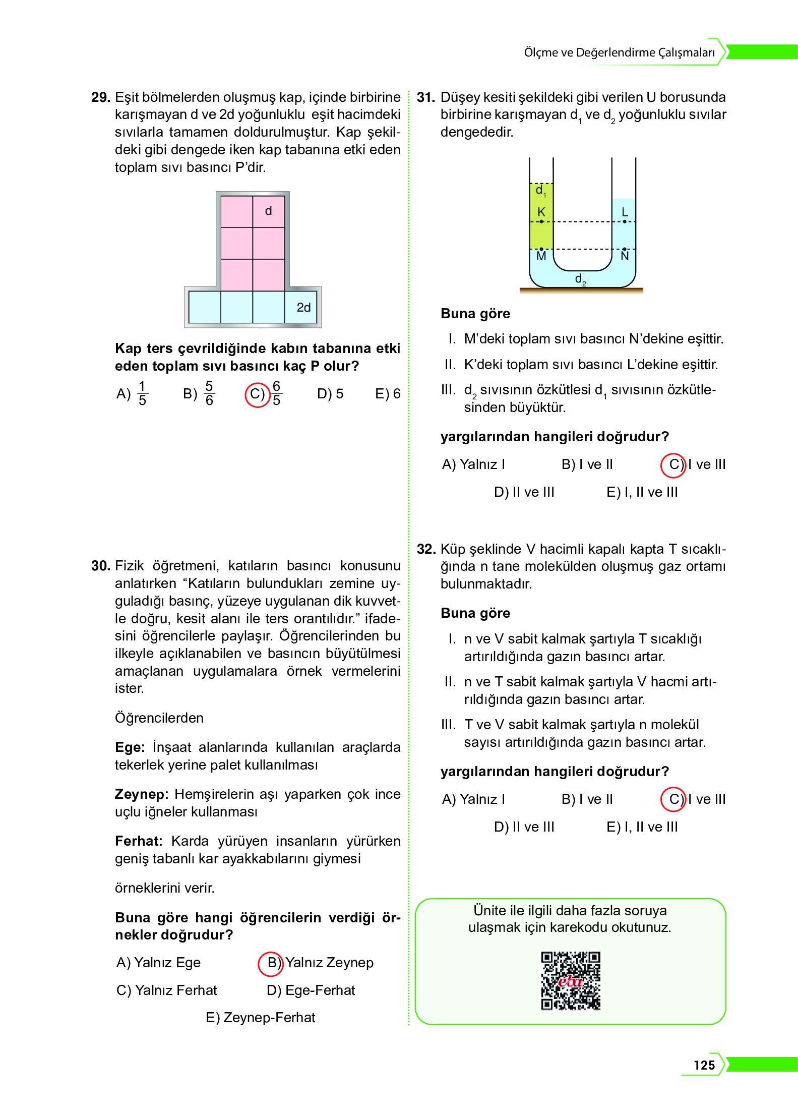 10. Sınıf Meb Yayınları Fen Lisesi Fizik Ders Kitabı Sayfa 125 Cevapları 10. Sınıf Meb Yayınları Fen Lisesi Fizik Ders Kitabı Sayfa 125 Cevapları