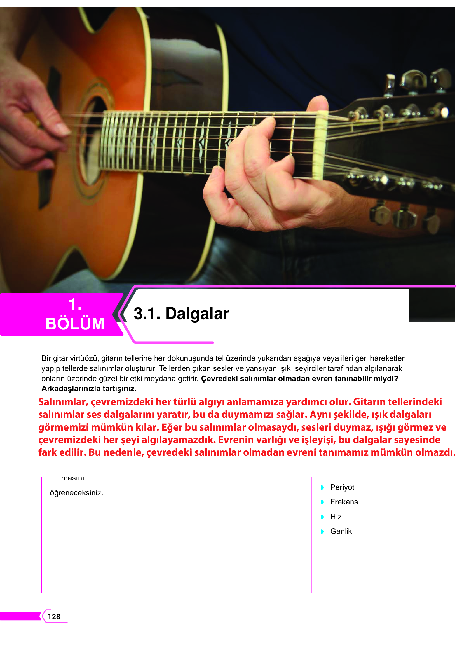 10. Sınıf Meb Yayınları Fen Lisesi Fizik Ders Kitabı Sayfa 128 Cevapları