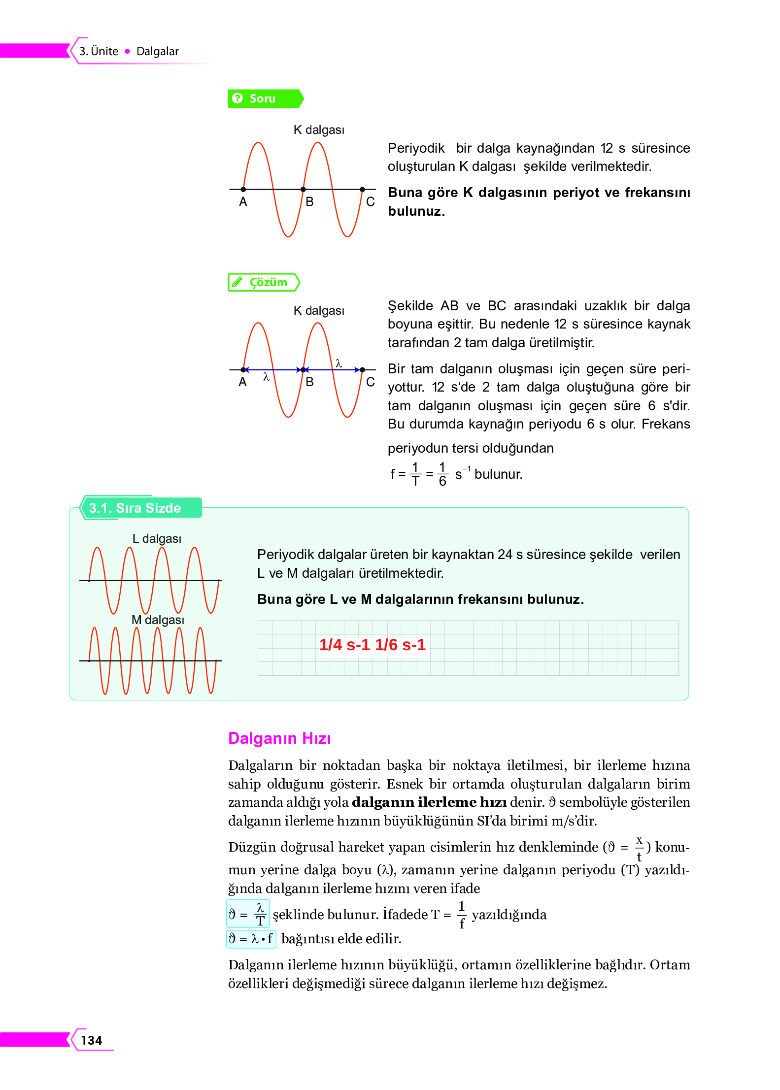 10. Sınıf Meb Yayınları Fen Lisesi Fizik Ders Kitabı Sayfa 134 Cevapları