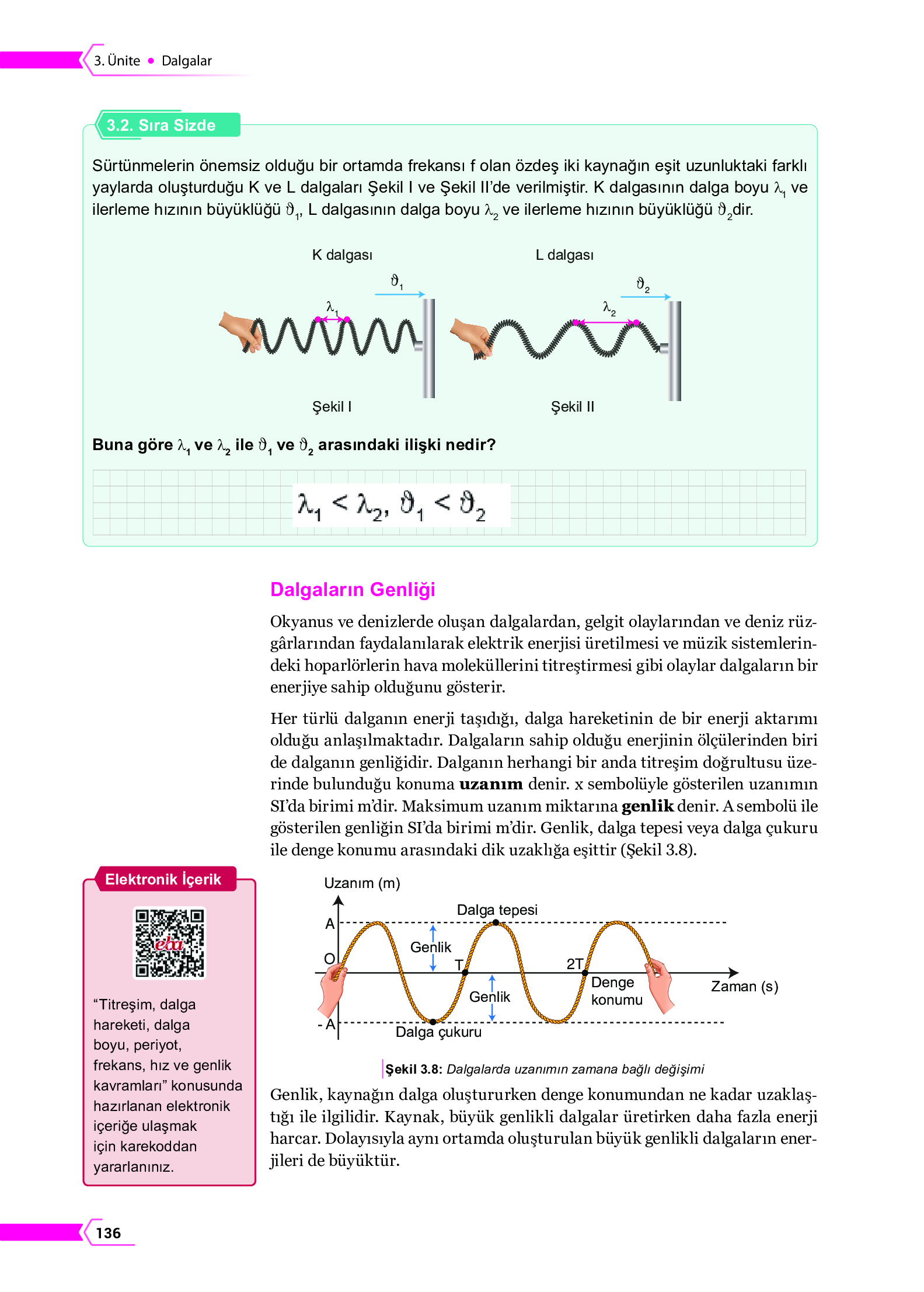 10. Sınıf Meb Yayınları Fen Lisesi Fizik Ders Kitabı Sayfa 136 Cevapları
