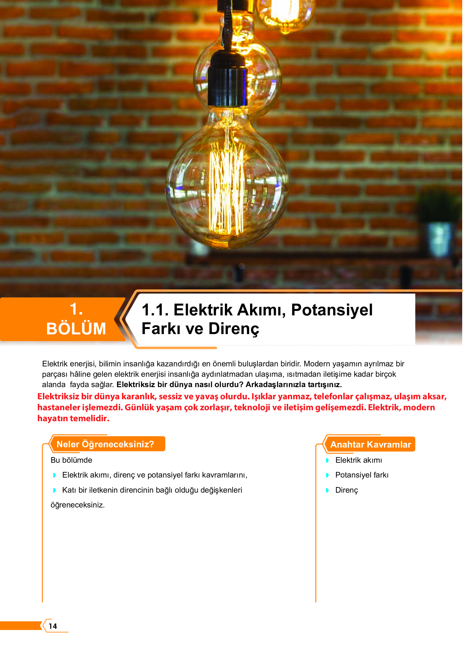 10. Sınıf Meb Yayınları Fen Lisesi Fizik Ders Kitabı Sayfa 14 Cevapları