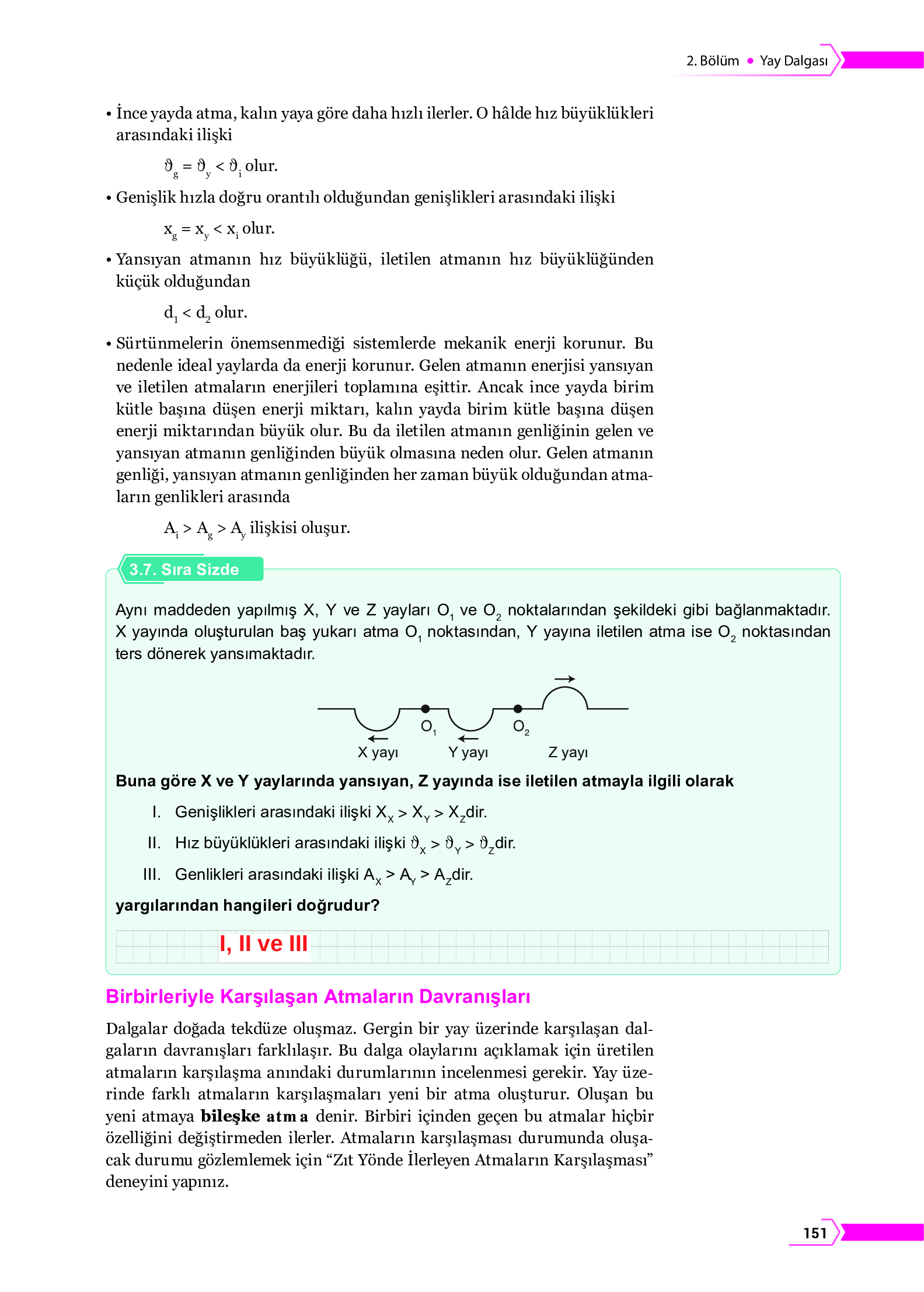 10. Sınıf Meb Yayınları Fen Lisesi Fizik Ders Kitabı Sayfa 151 Cevapları