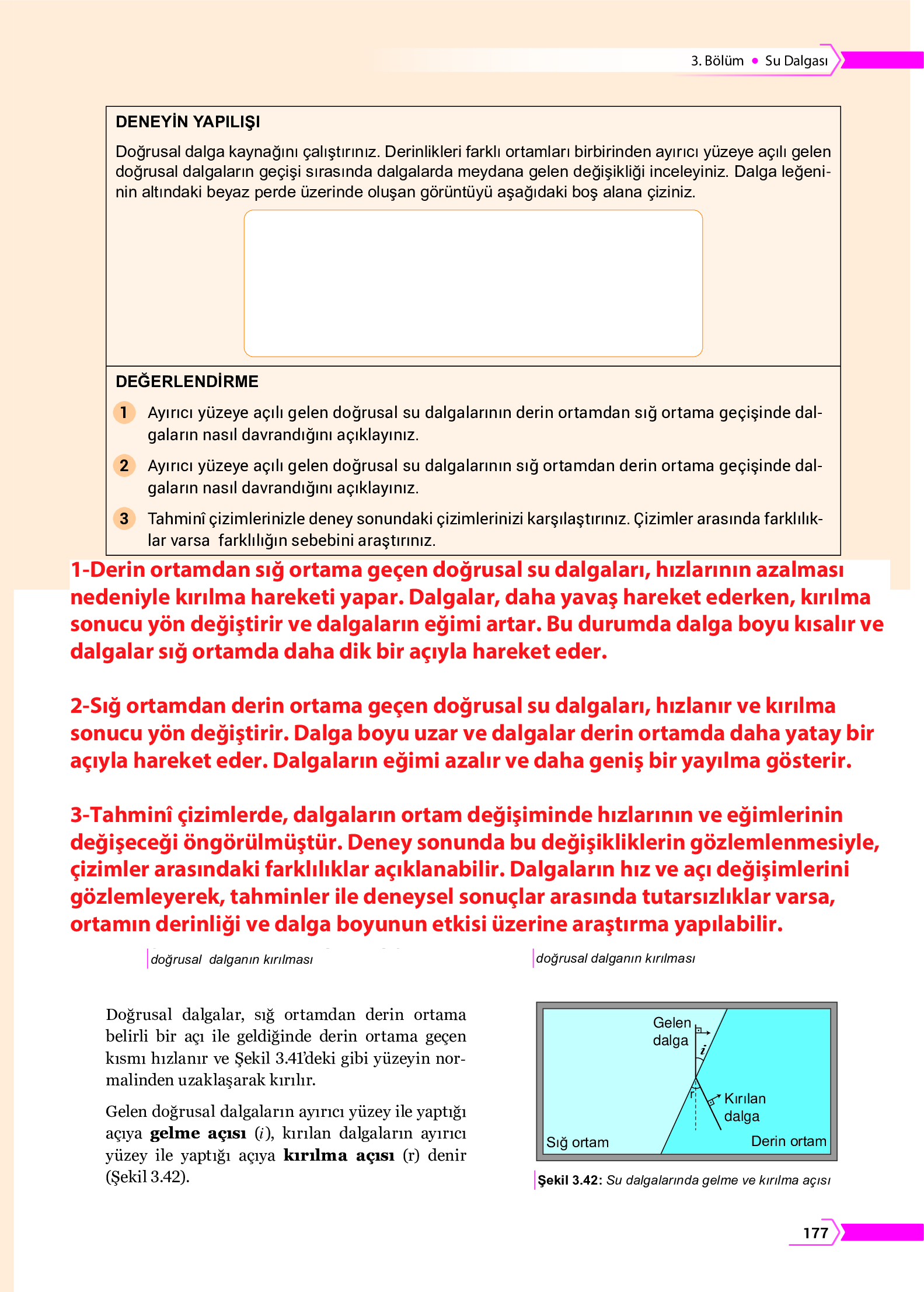10. Sınıf Meb Yayınları Fen Lisesi Fizik Ders Kitabı Sayfa 177 Cevapları