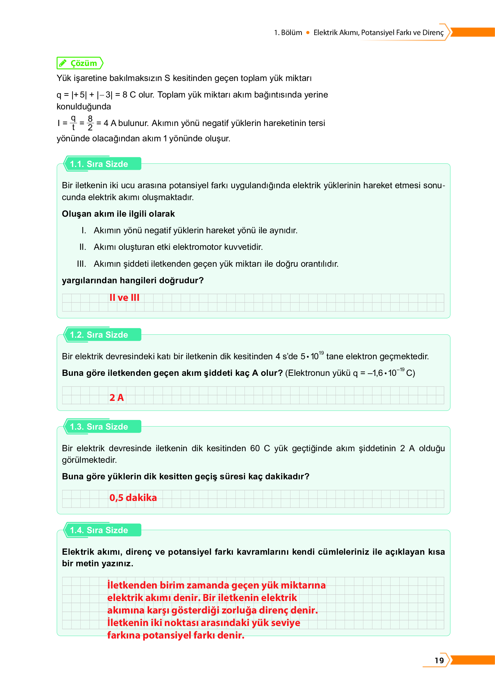 10. Sınıf Meb Yayınları Fen Lisesi Fizik Ders Kitabı Sayfa 19 Cevapları 10. Sınıf Meb Yayınları Fen Lisesi Fizik Ders Kitabı Sayfa 19 Cevapları