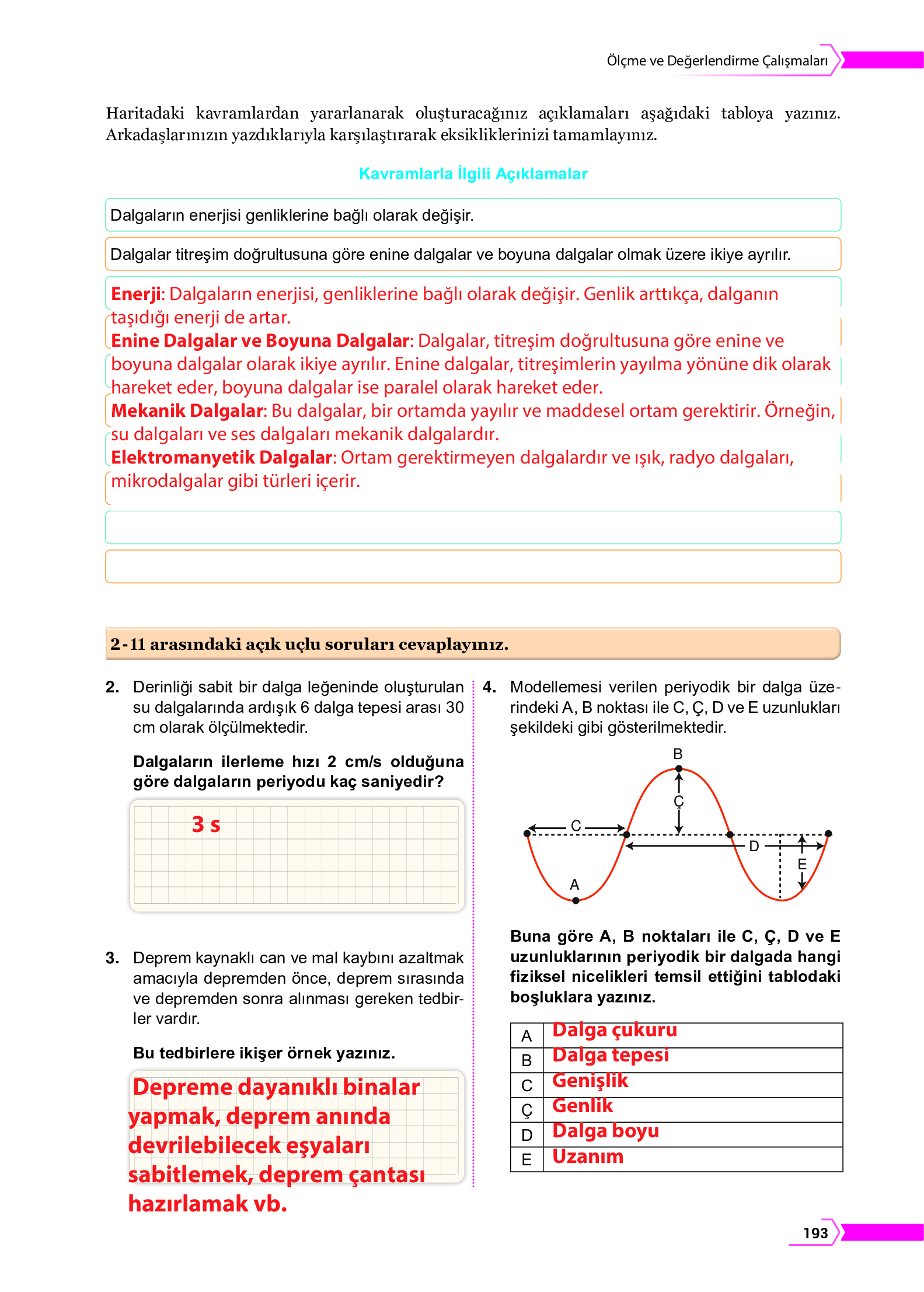 10. Sınıf Meb Yayınları Fen Lisesi Fizik Ders Kitabı Sayfa 193 Cevapları 10. Sınıf Meb Yayınları Fen Lisesi Fizik Ders Kitabı Sayfa 193 Cevapları