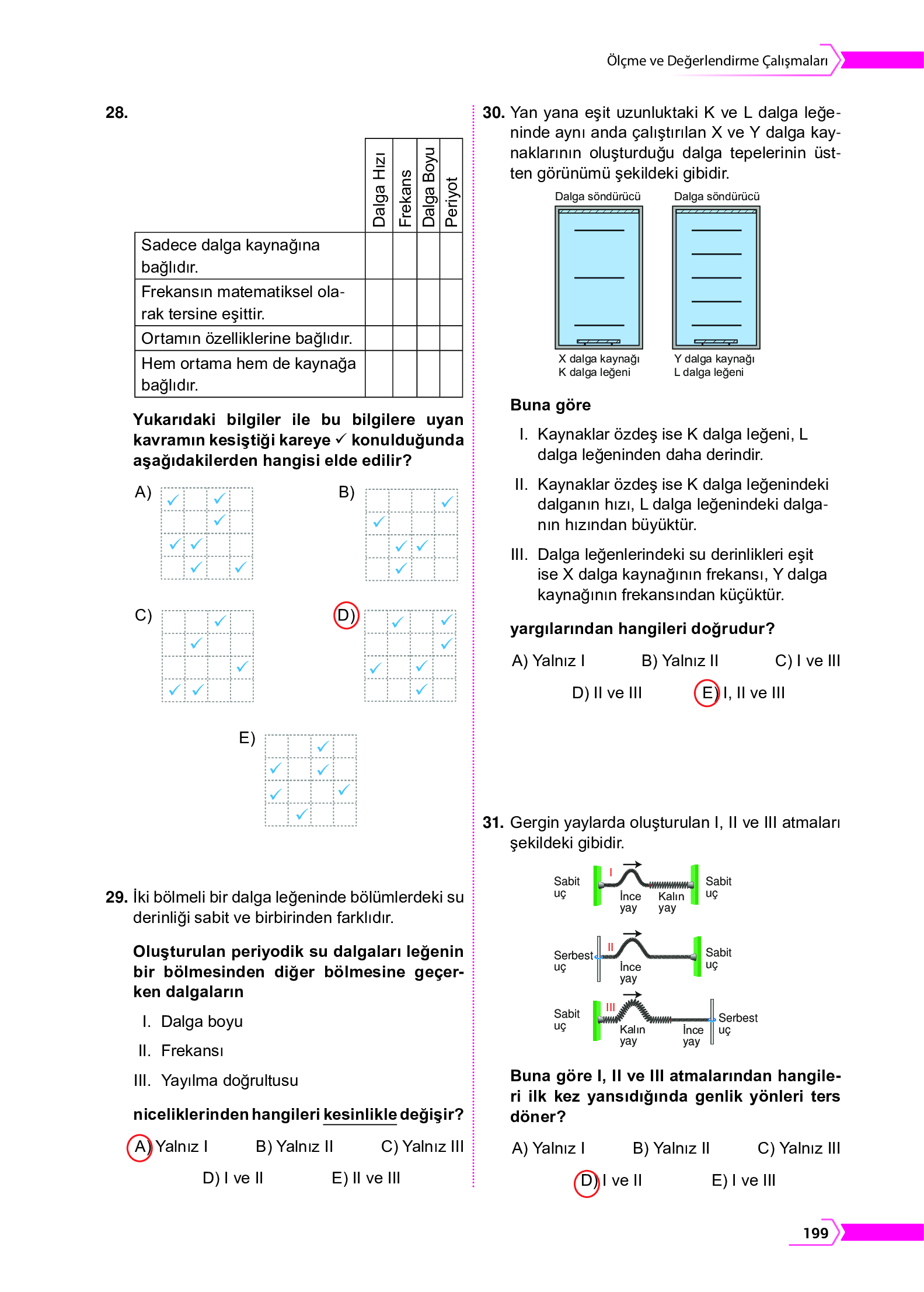 10. Sınıf Meb Yayınları Fen Lisesi Fizik Ders Kitabı Sayfa 199 Cevapları