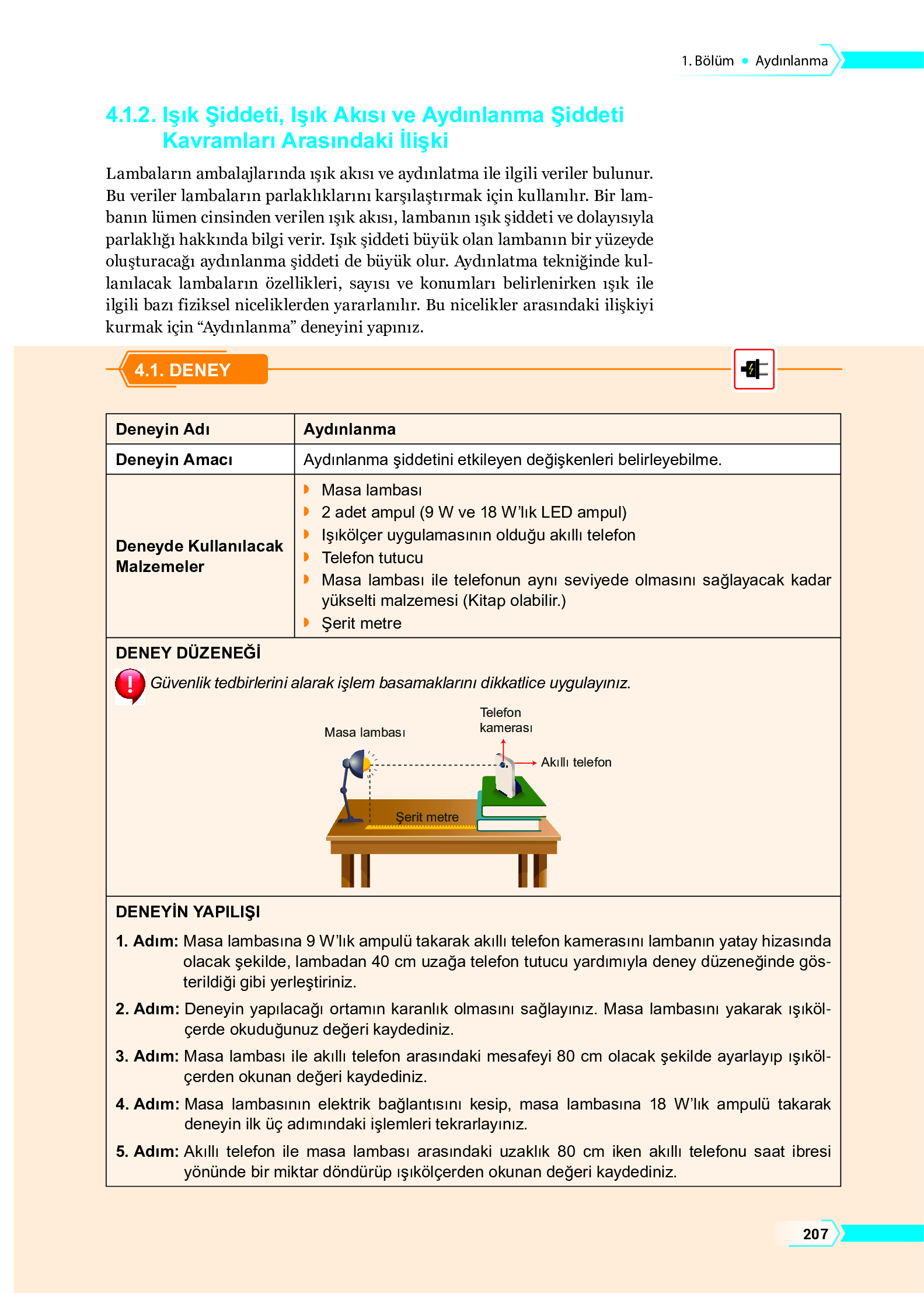 10. Sınıf Meb Yayınları Fen Lisesi Fizik Ders Kitabı Sayfa 207 Cevapları