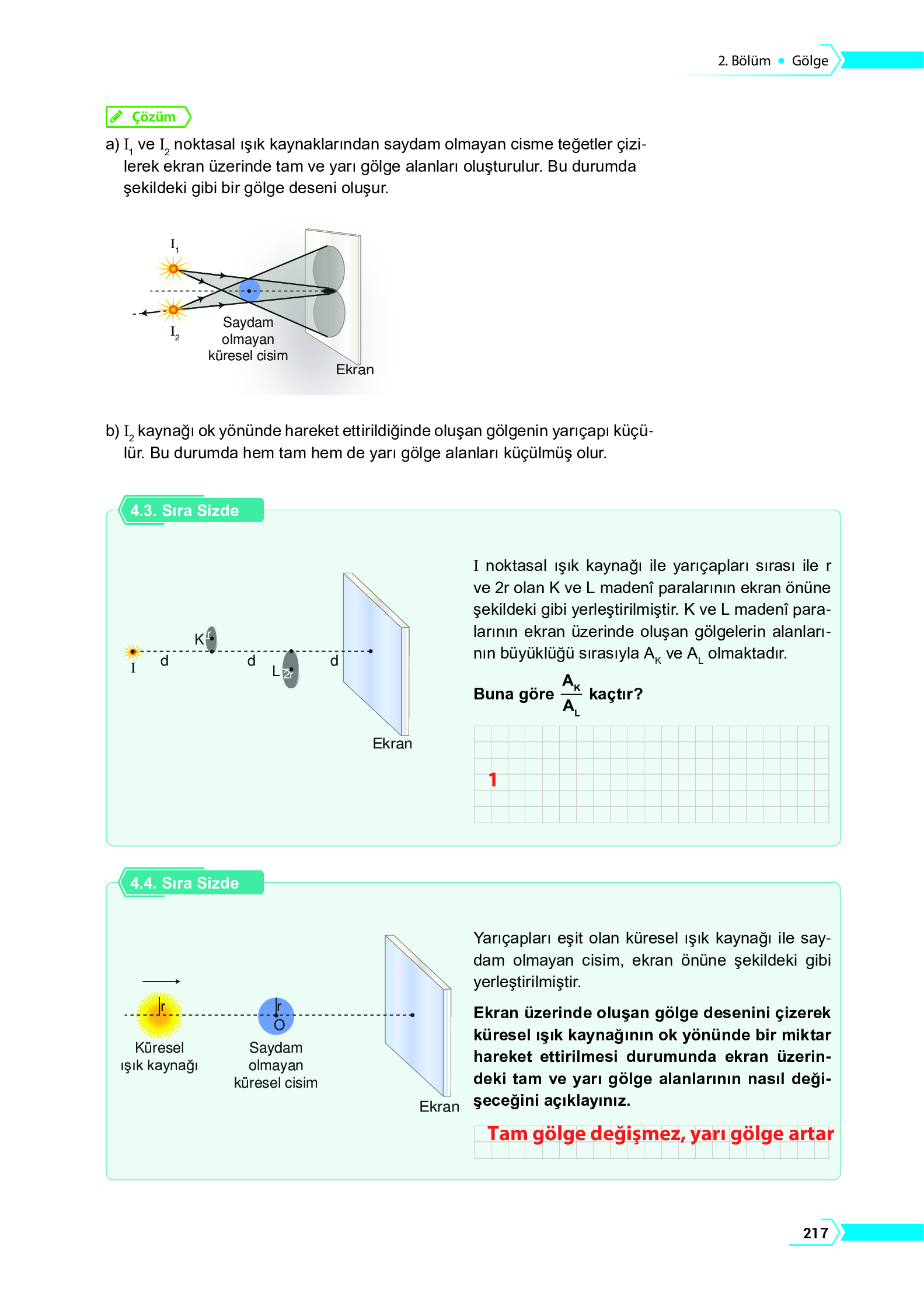 10. Sınıf Meb Yayınları Fen Lisesi Fizik Ders Kitabı Sayfa 217 Cevapları 10. Sınıf Meb Yayınları Fen Lisesi Fizik Ders Kitabı Sayfa 217 Cevapları