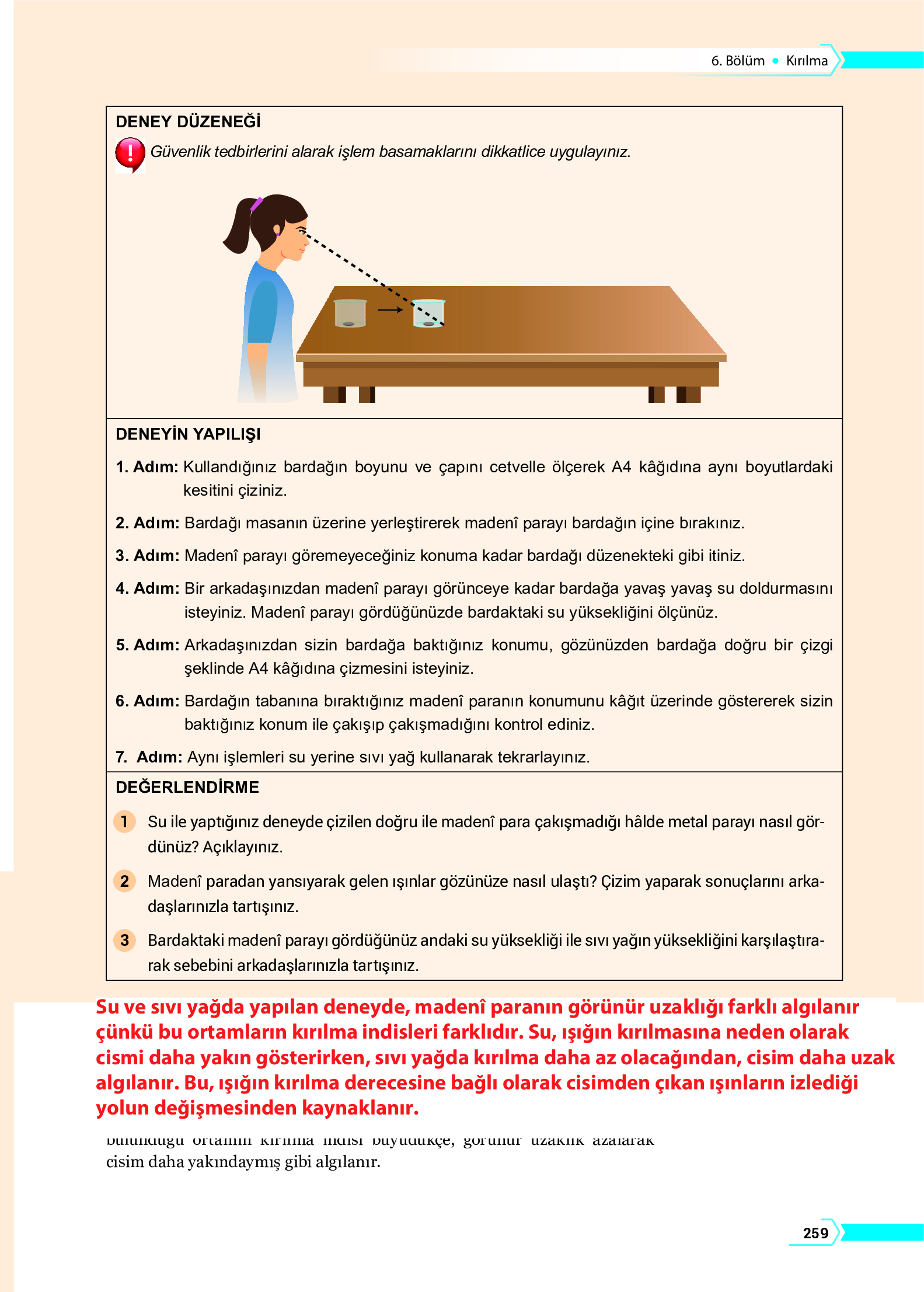10. Sınıf Meb Yayınları Fen Lisesi Fizik Ders Kitabı Sayfa 259 Cevapları 10. Sınıf Meb Yayınları Fen Lisesi Fizik Ders Kitabı Sayfa 259 Cevapları
