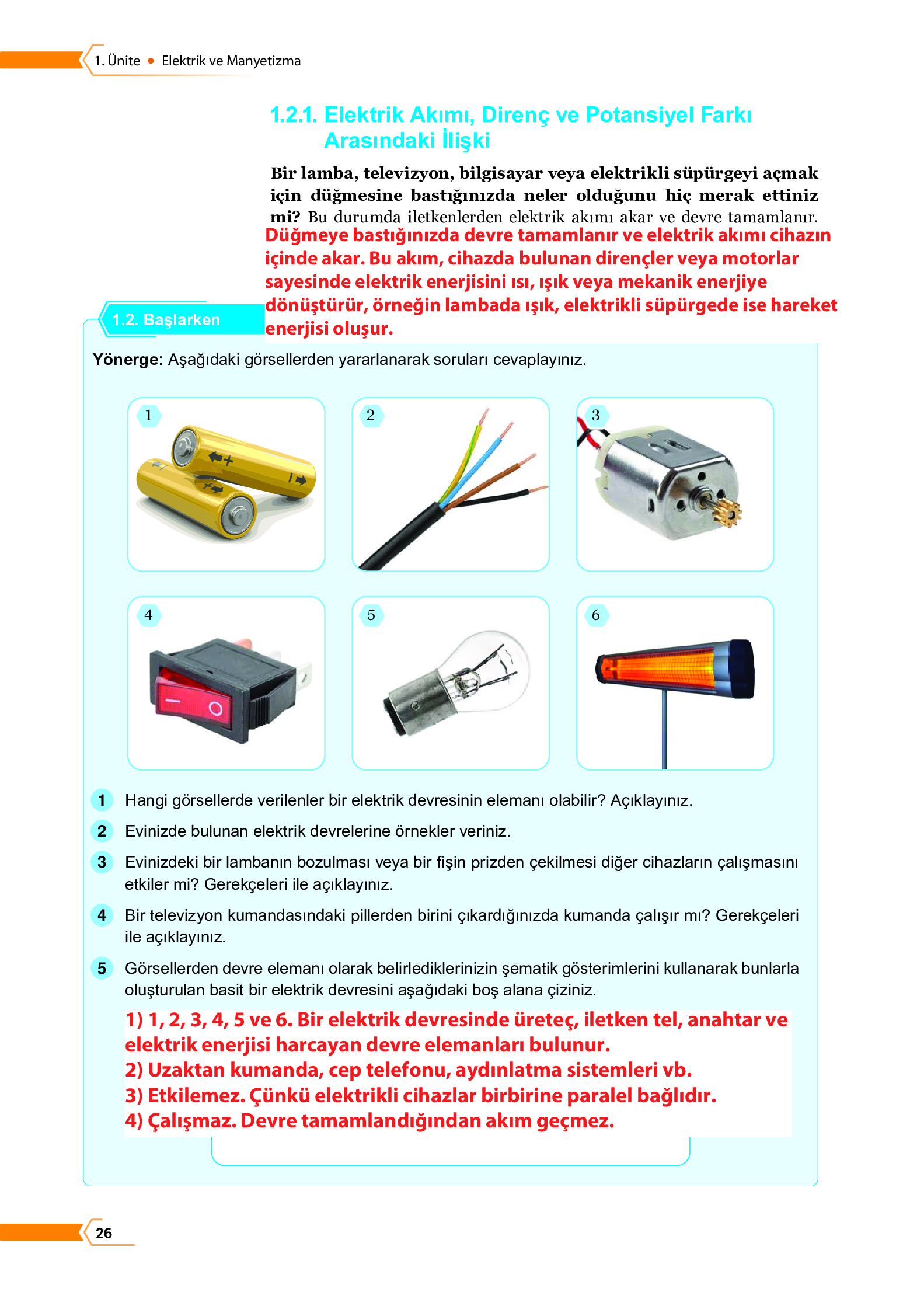 10. Sınıf Meb Yayınları Fen Lisesi Fizik Ders Kitabı Sayfa 26 Cevapları 10. Sınıf Meb Yayınları Fen Lisesi Fizik Ders Kitabı Sayfa 26 Cevapları